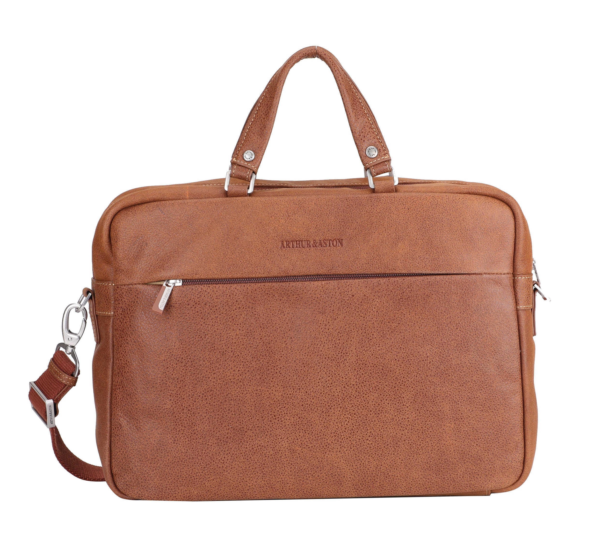 Cristiano leather destroyed briefcase