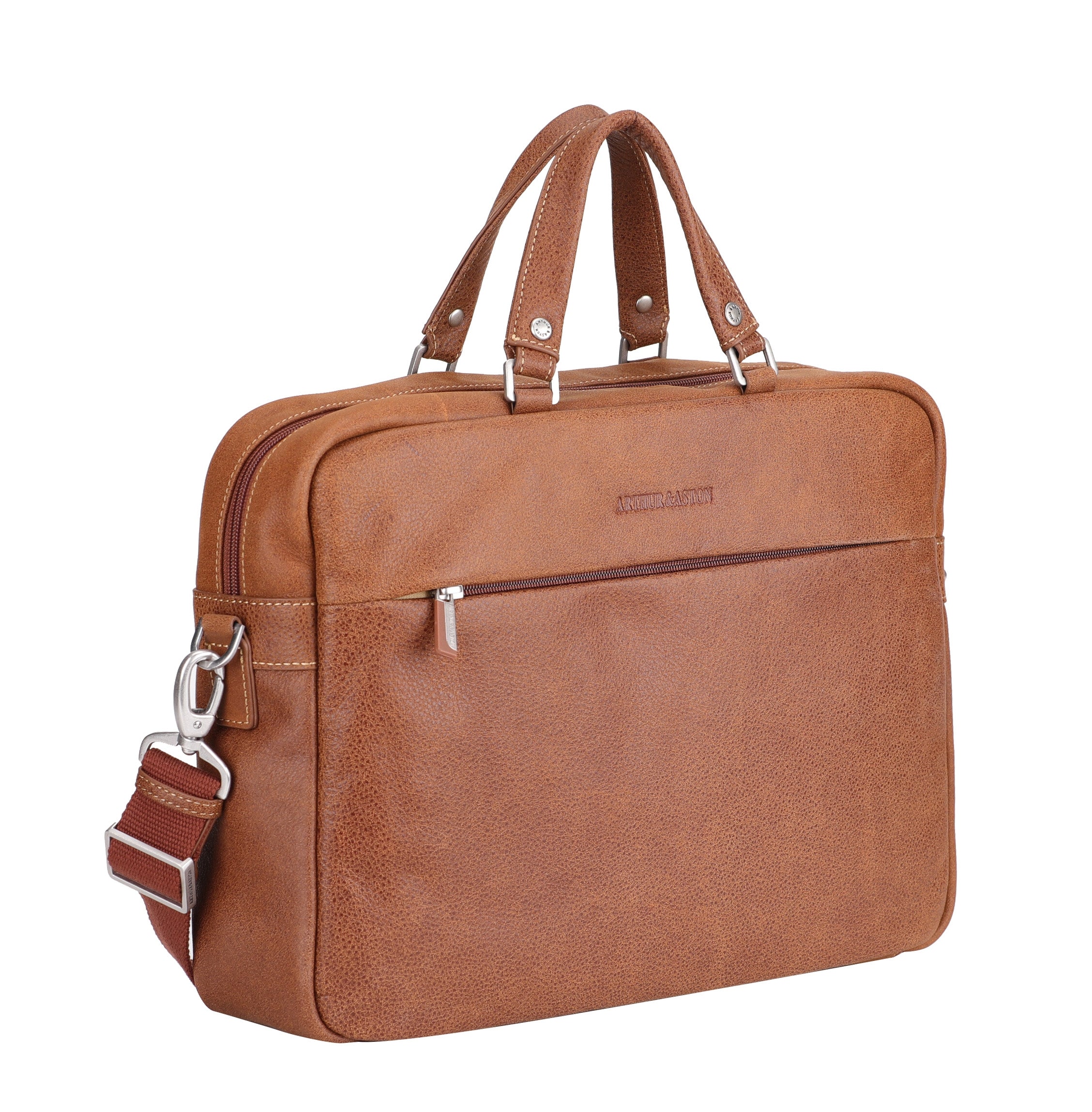 Cristiano leather destroyed briefcase