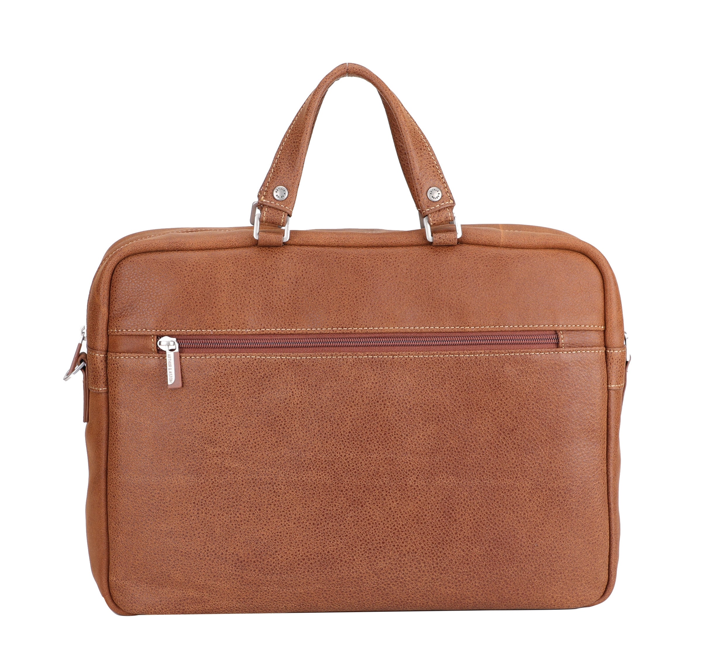 Cristiano leather destroyed briefcase
