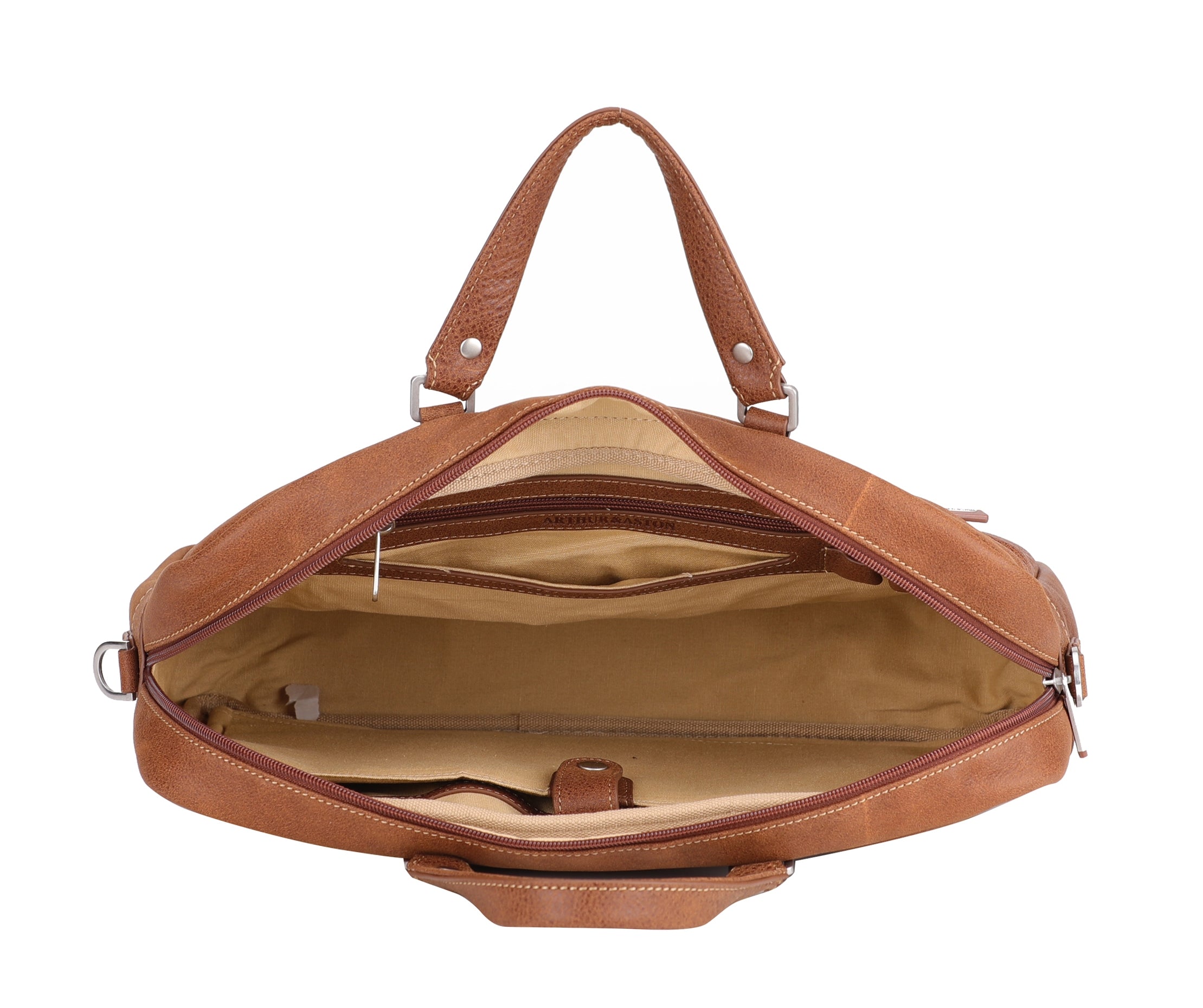 Cristiano leather destroyed briefcase
