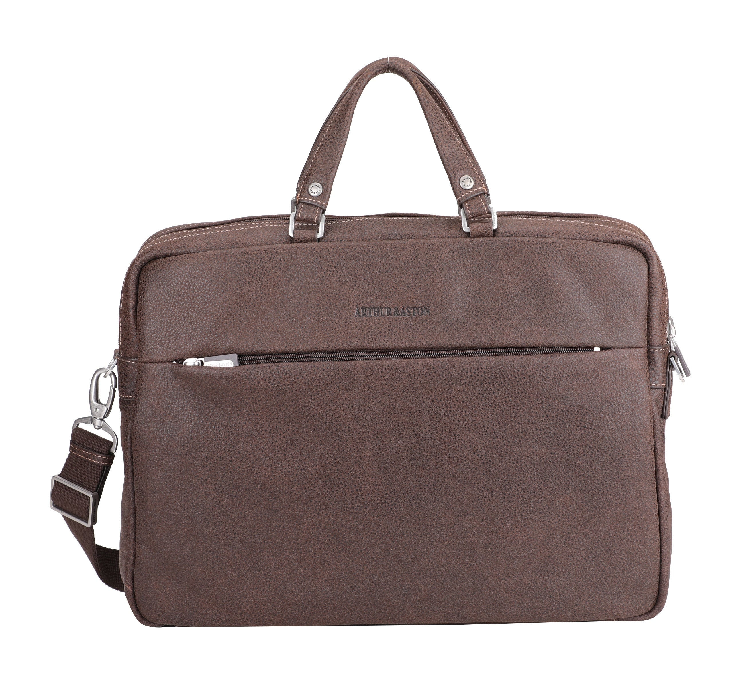 Cristiano 2-gusset document holder in destroyed leather