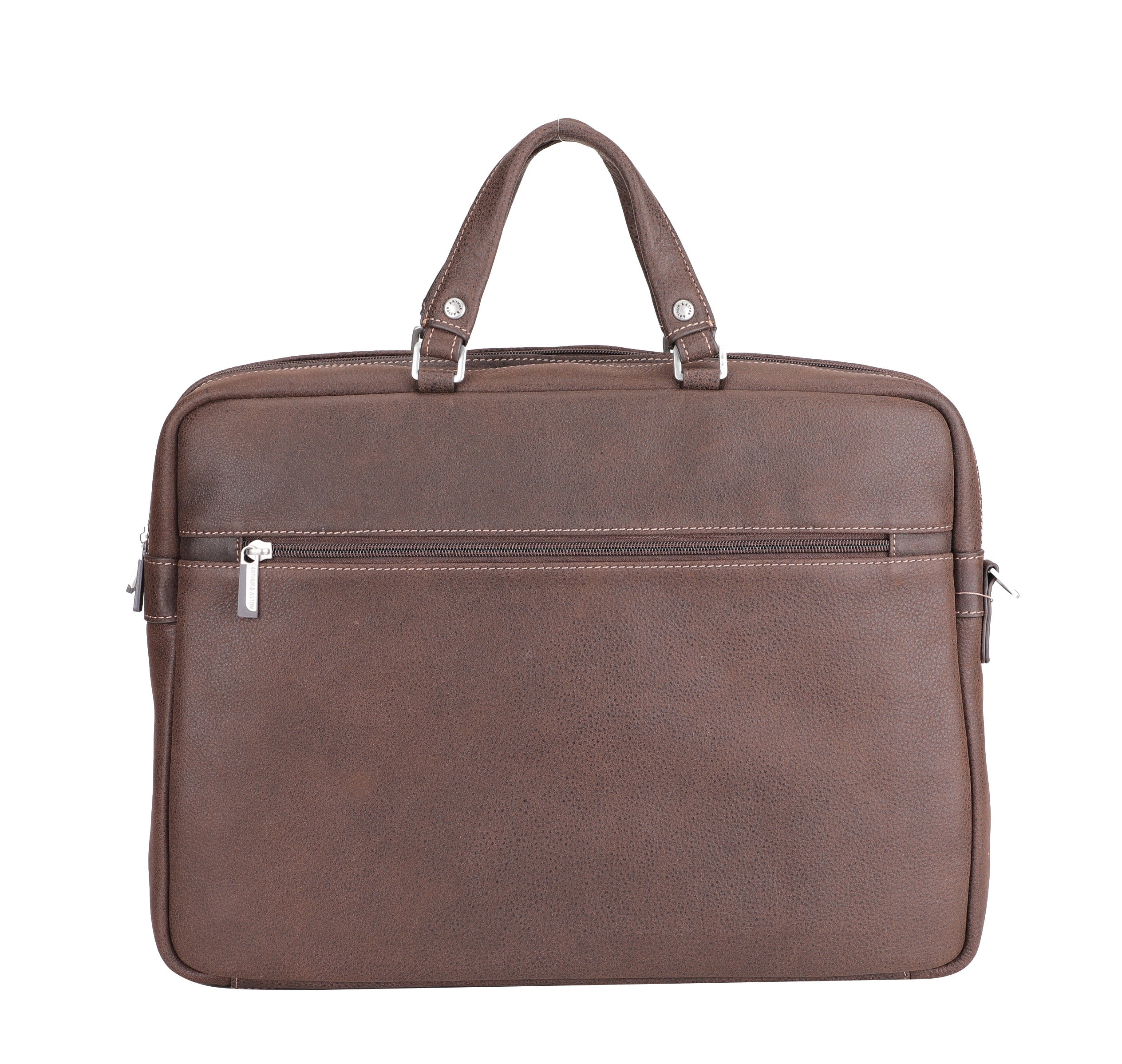 Cristiano 2-gusset document holder in destroyed leather