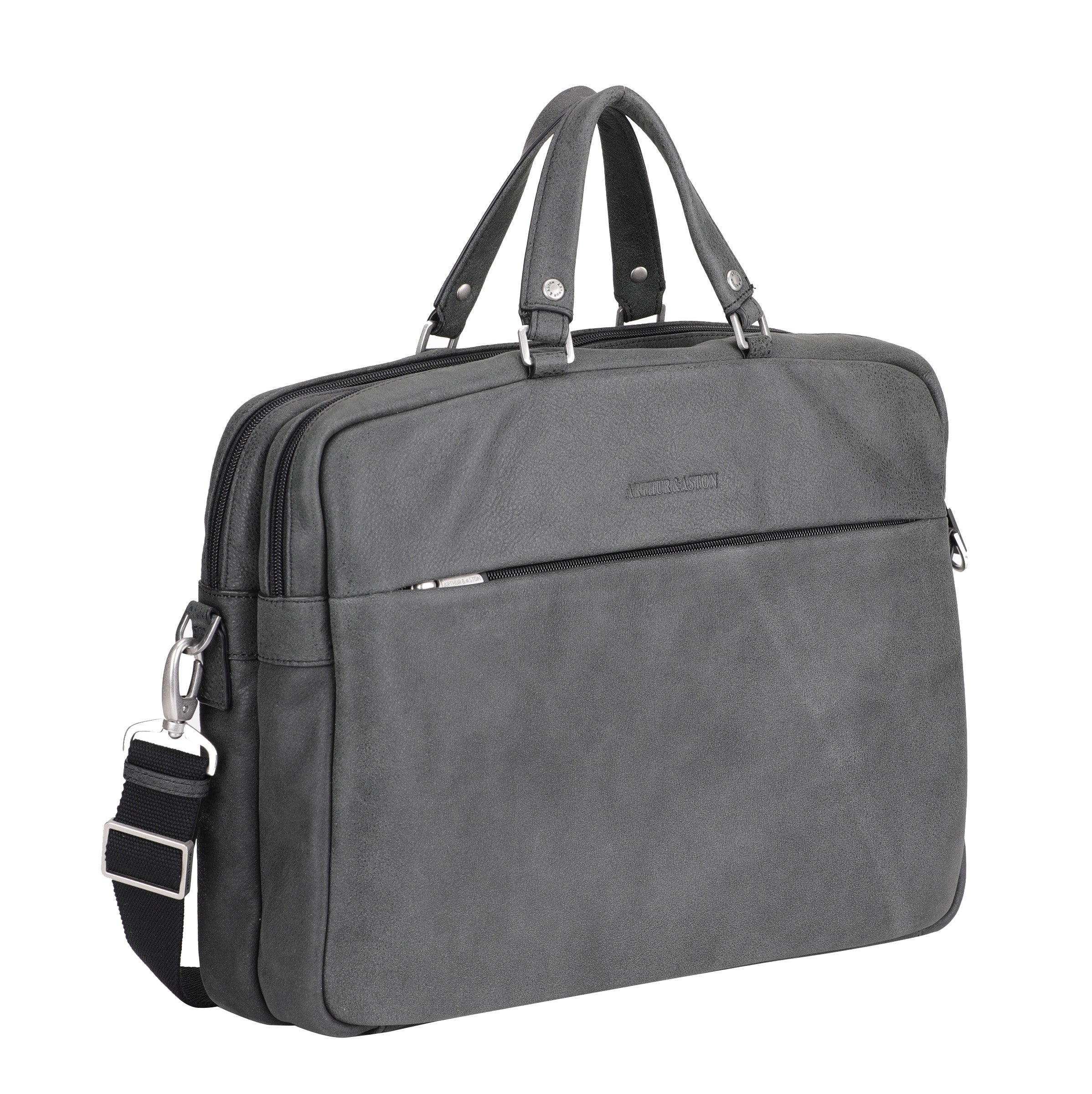 Cristiano 2-gusset document holder in destroyed leather