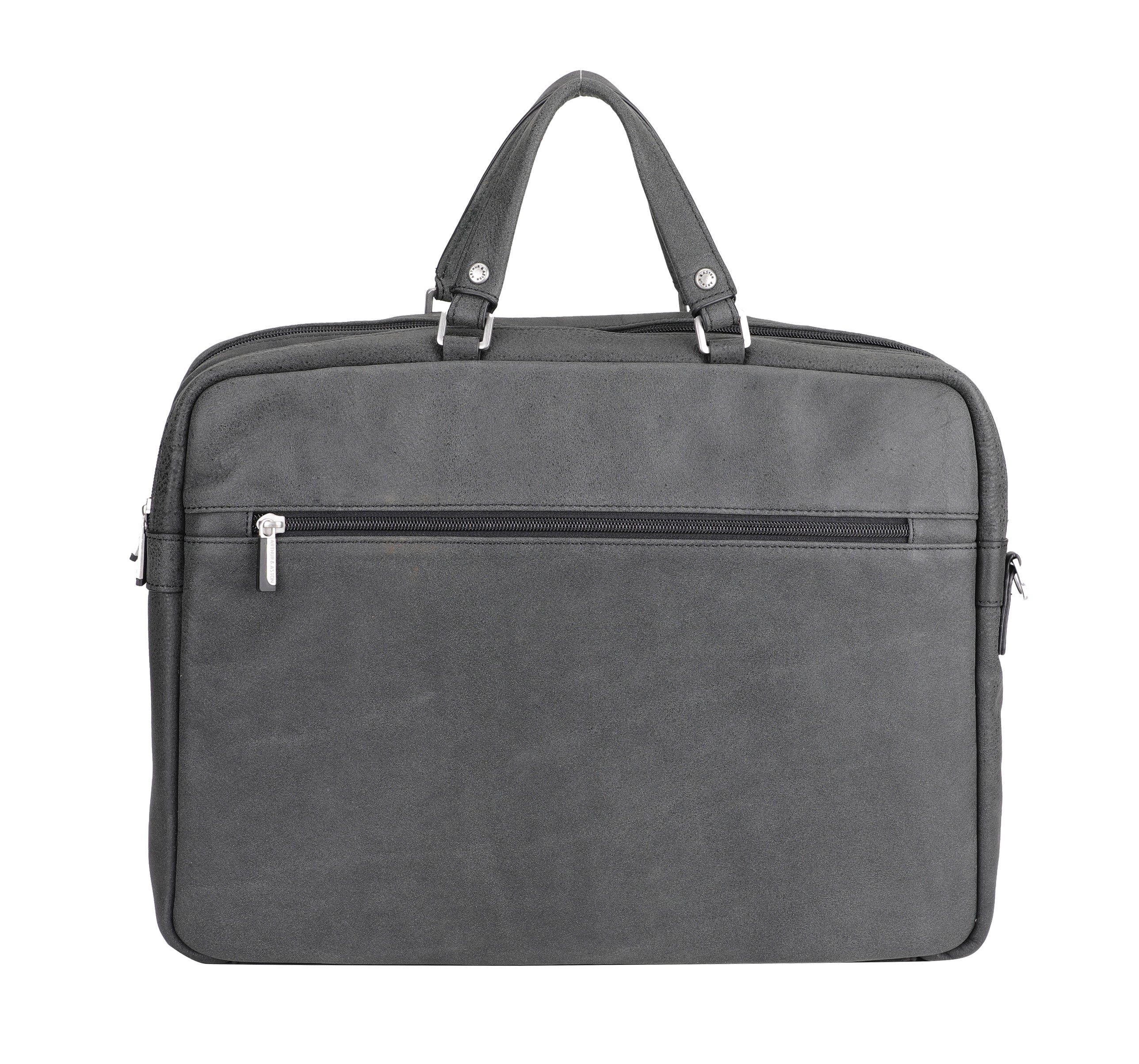 Cristiano 2-gusset document holder in destroyed leather