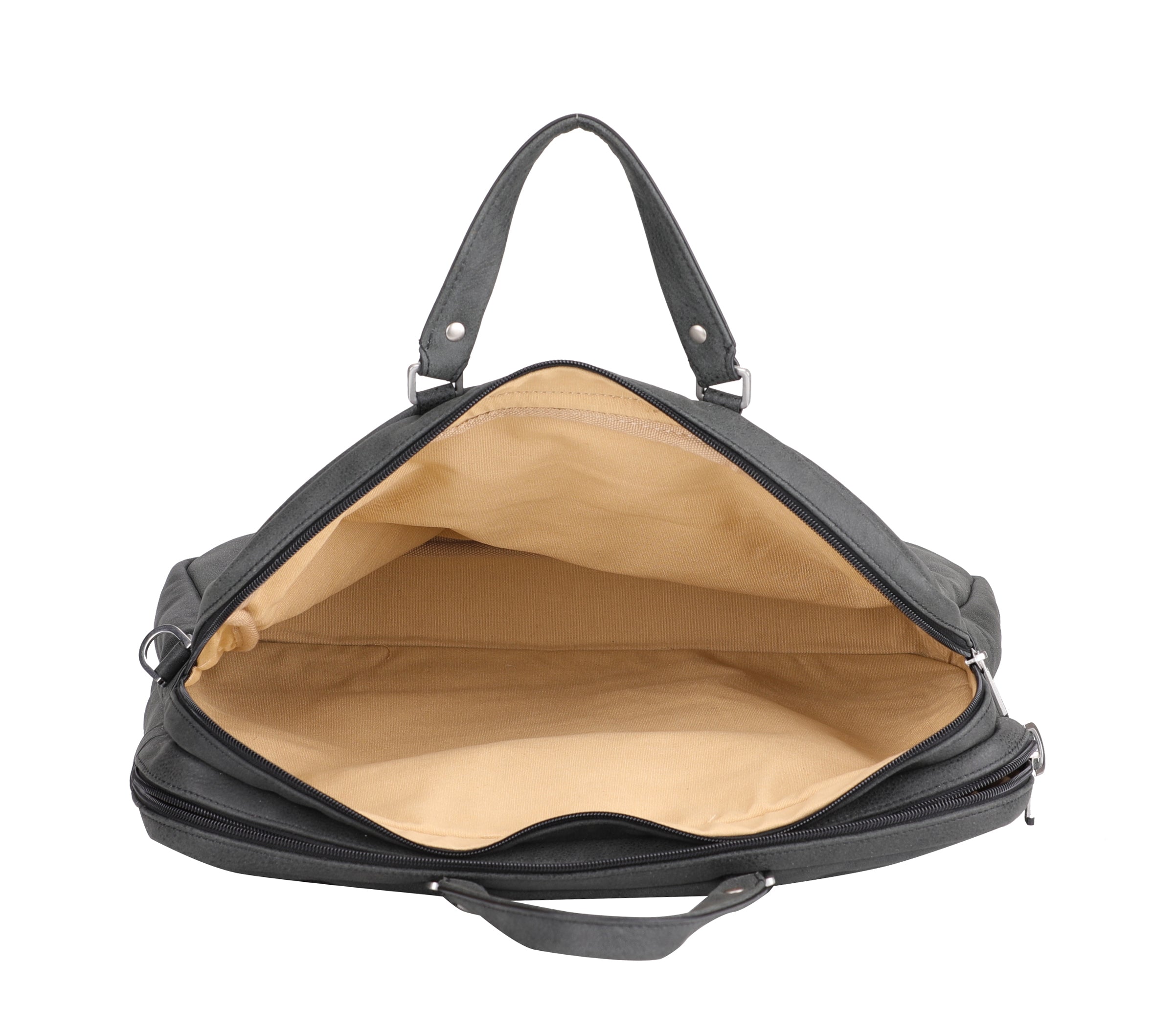 Cristiano 2-gusset document holder in destroyed leather