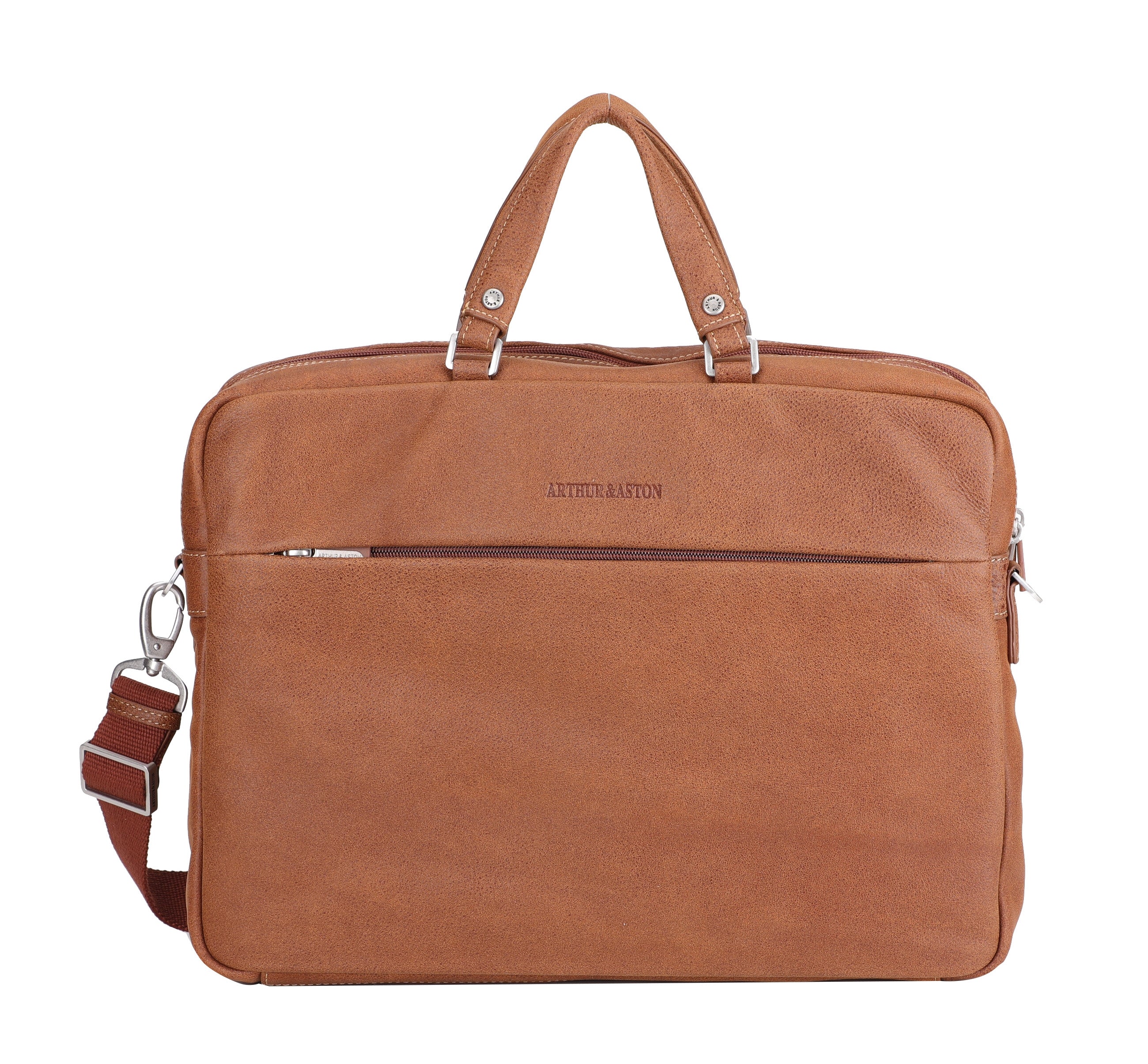 Cristiano 2-gusset document holder in destroyed leather
