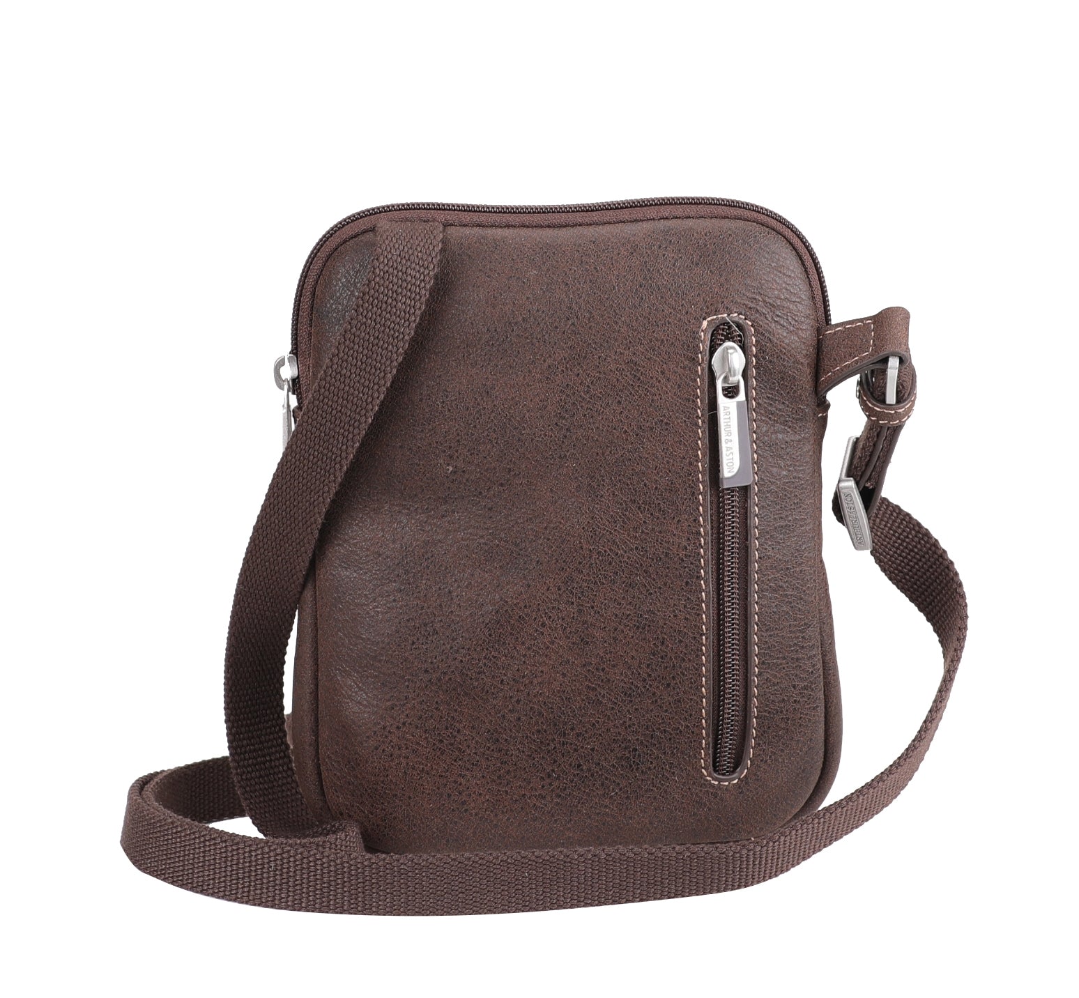 Serviette Arthur Et Aston En Cuir Châtaigne - Cartable Travail 38x30x12cm - Multi-compartiments, Poches Zippées - Maroquinerie Luxe - 10