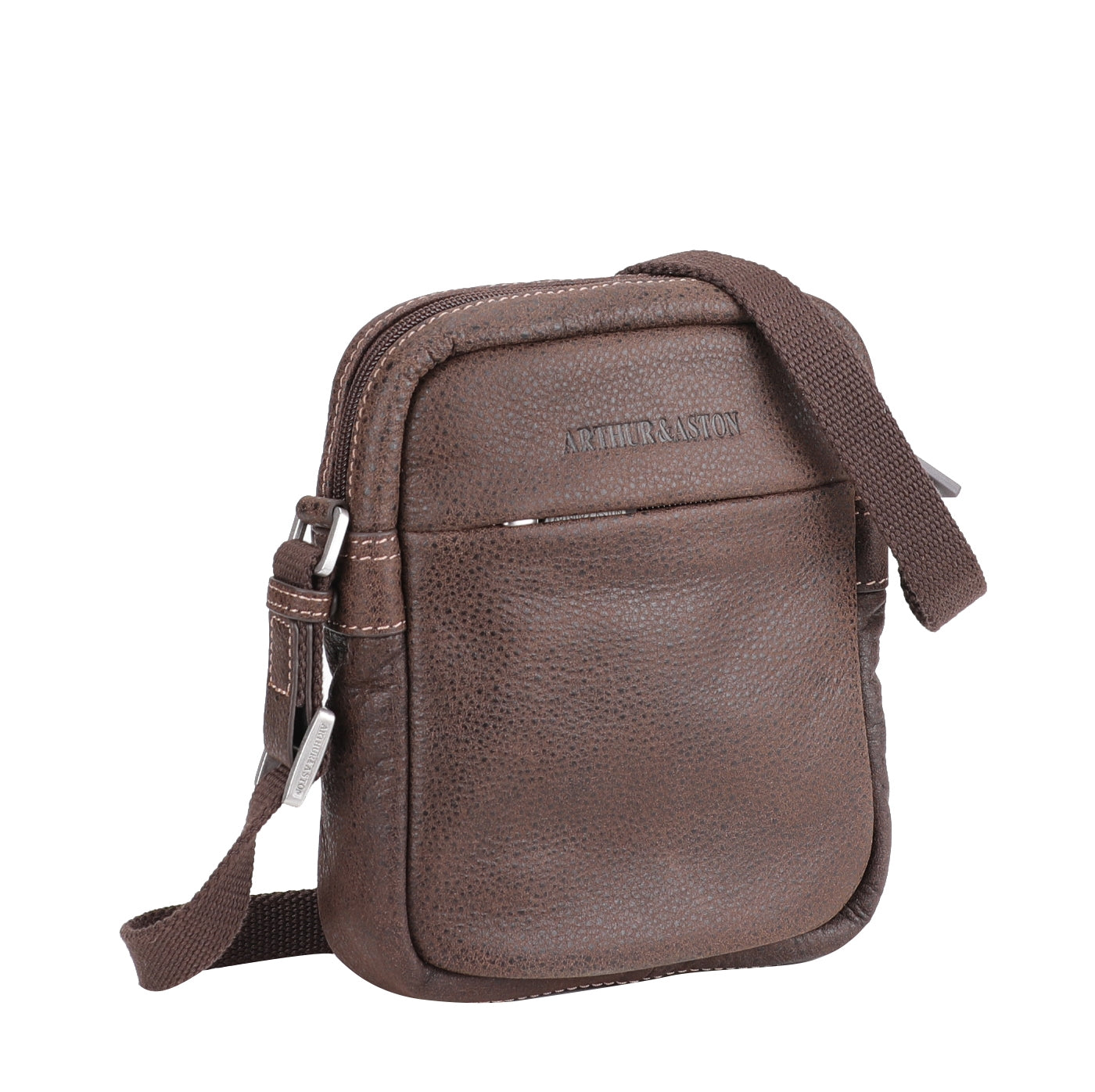 Cristiano destroyed leather crossbody bag