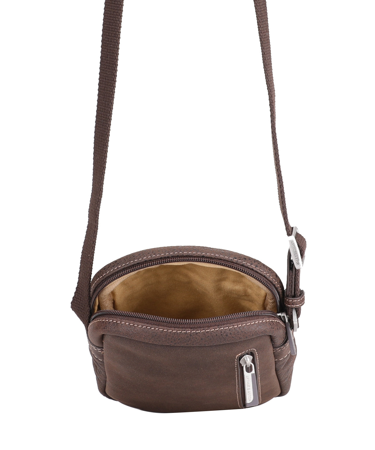 Cristiano destroyed leather crossbody bag