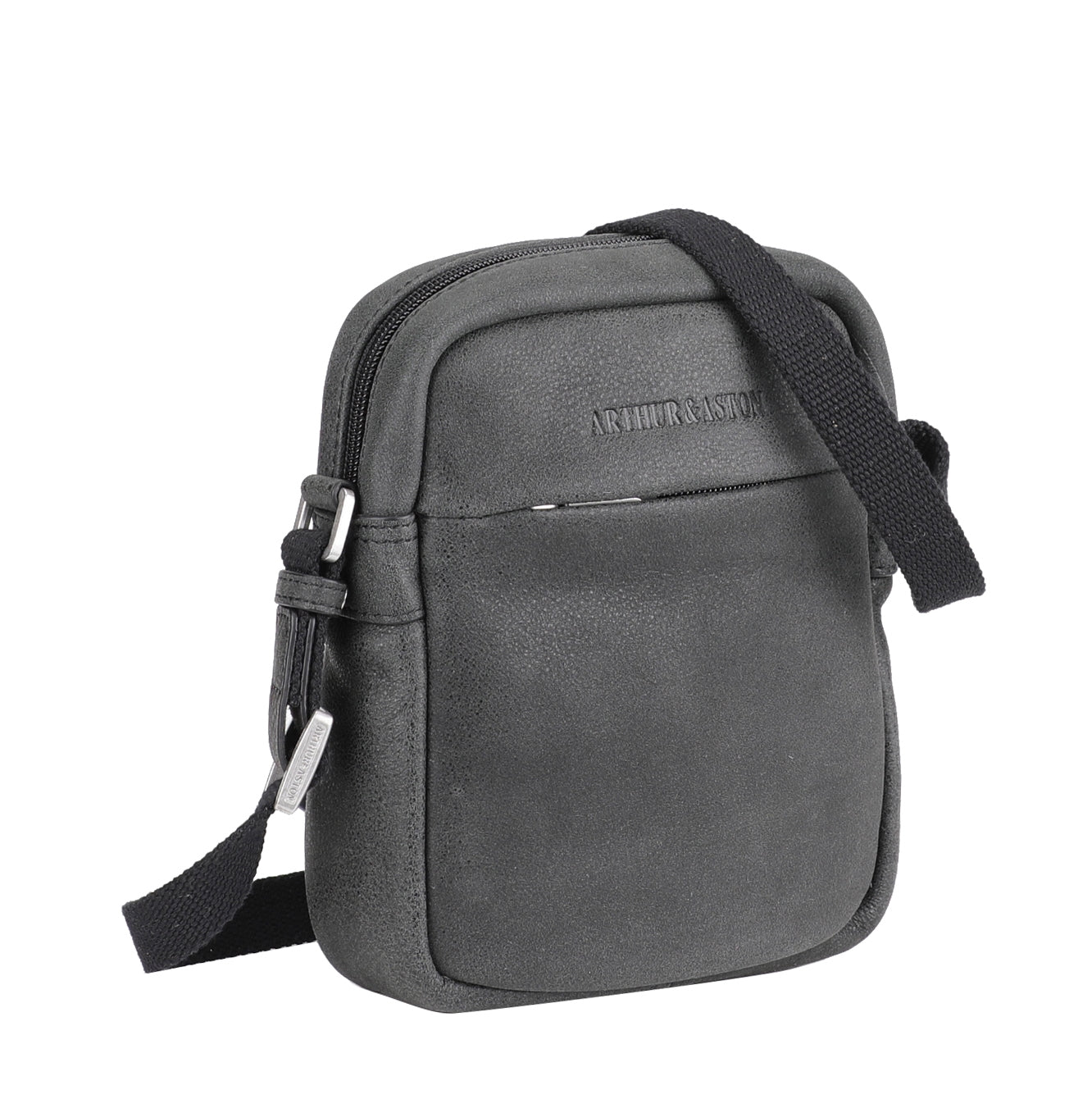 Cristiano destroyed leather crossbody bag