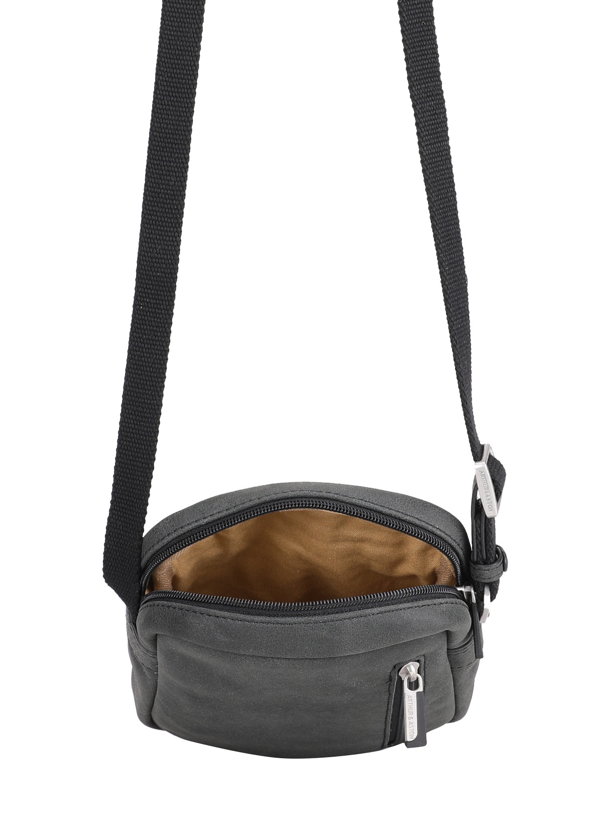 Cristiano destroyed leather crossbody bag