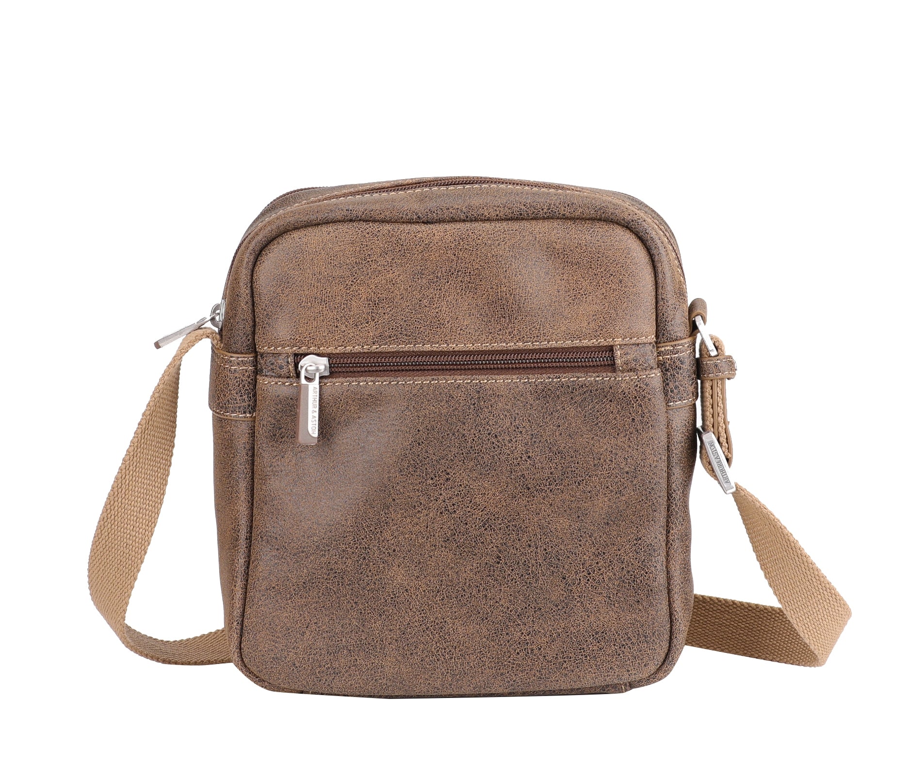 Cristiano destroyed leather crossbody bag