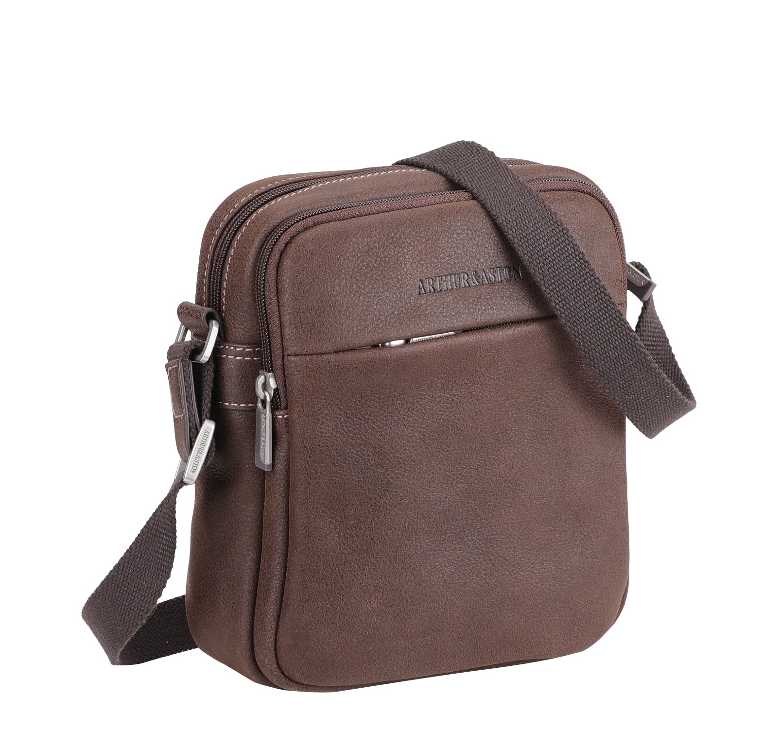 Cristiano destroyed leather crossbody bag