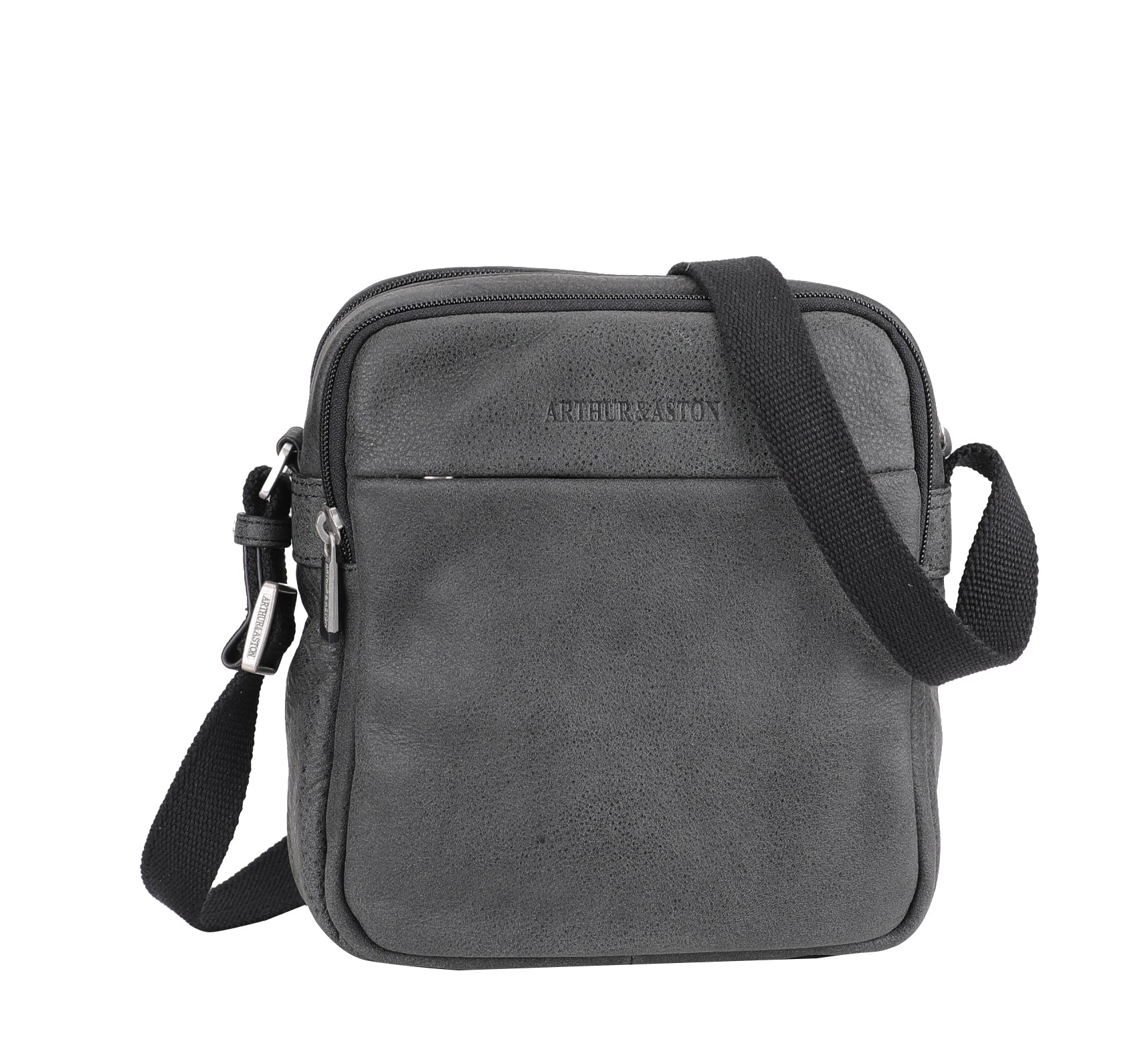 Cristiano destroyed leather crossbody bag