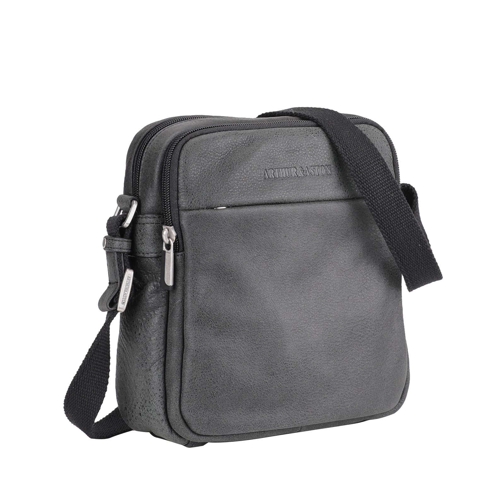 Cristiano destroyed leather crossbody bag