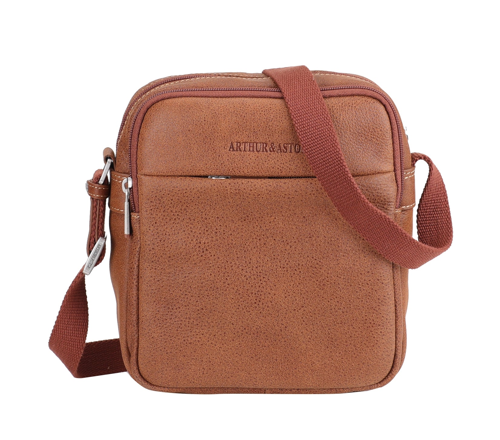 Cristiano destroyed leather crossbody bag
