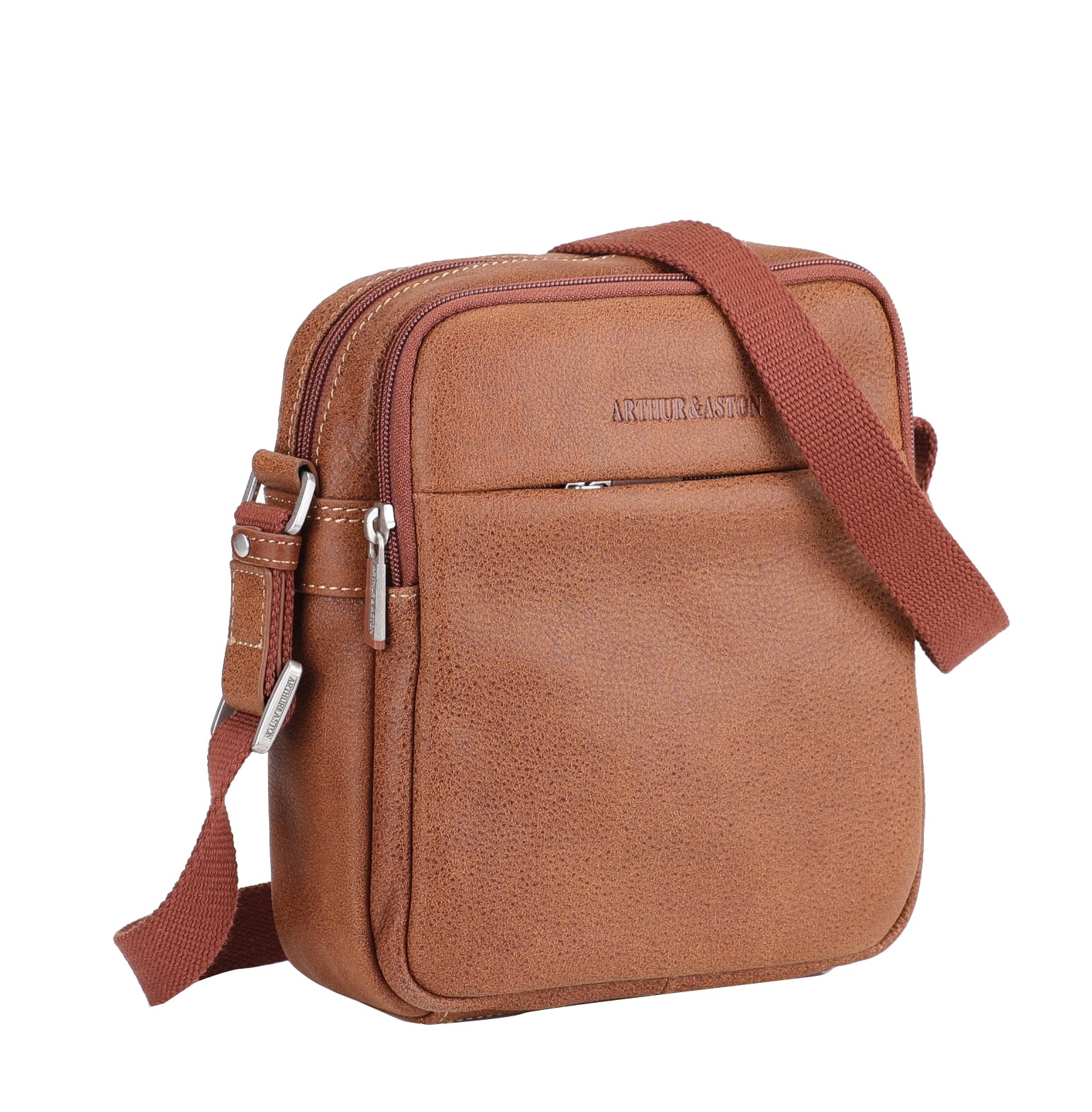 Cristiano destroyed leather crossbody bag