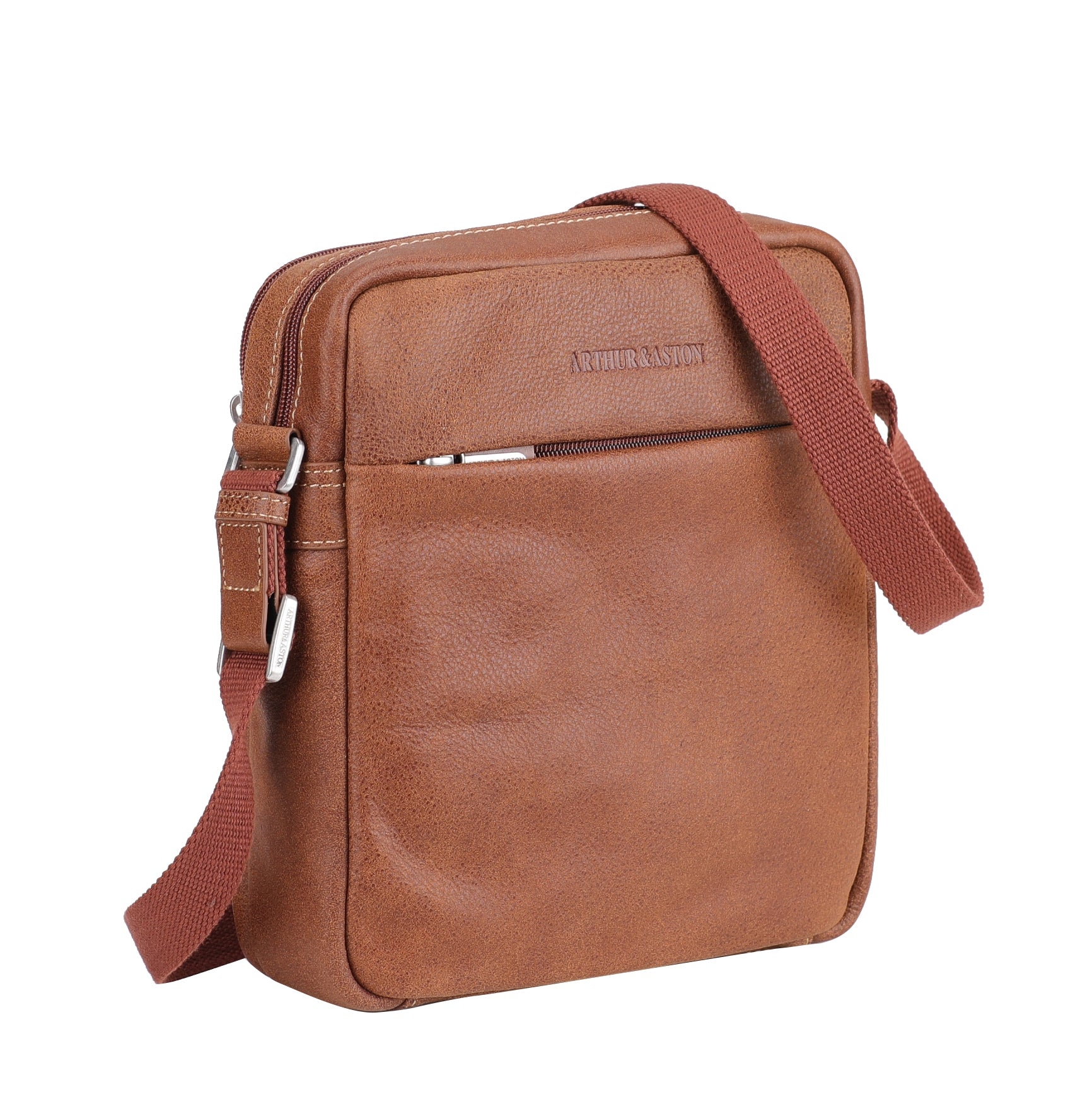 Cristiano destroyed leather crossbody bag