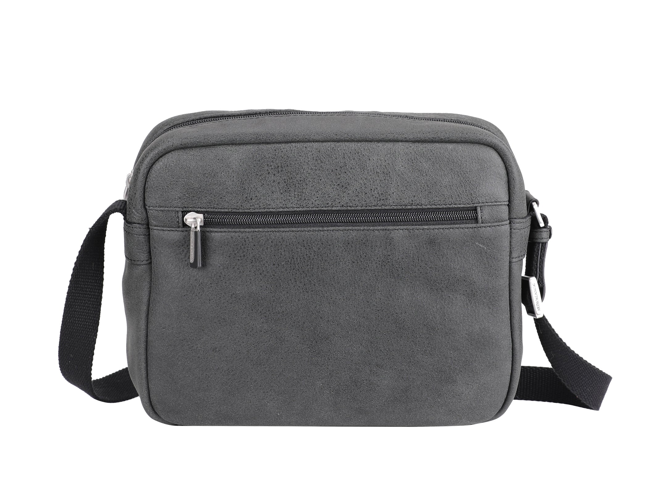 Cristiano destroyed leather messenger bag