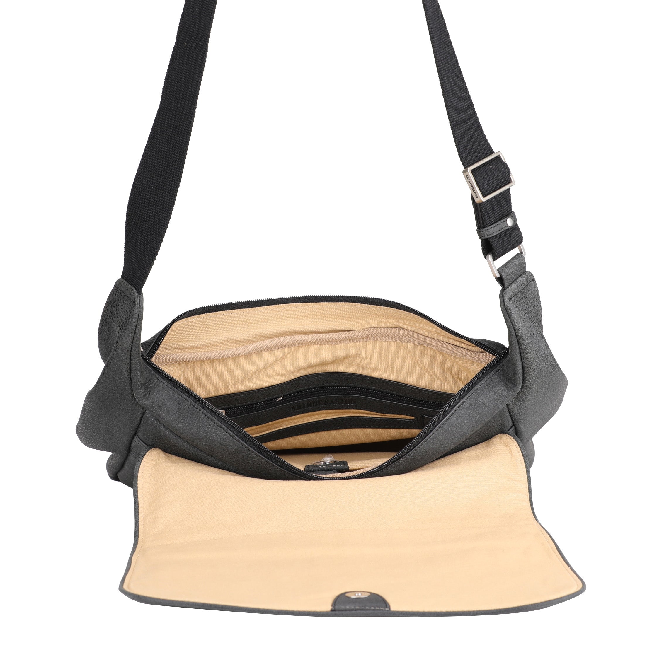 Cristiano destroyed leather satchel