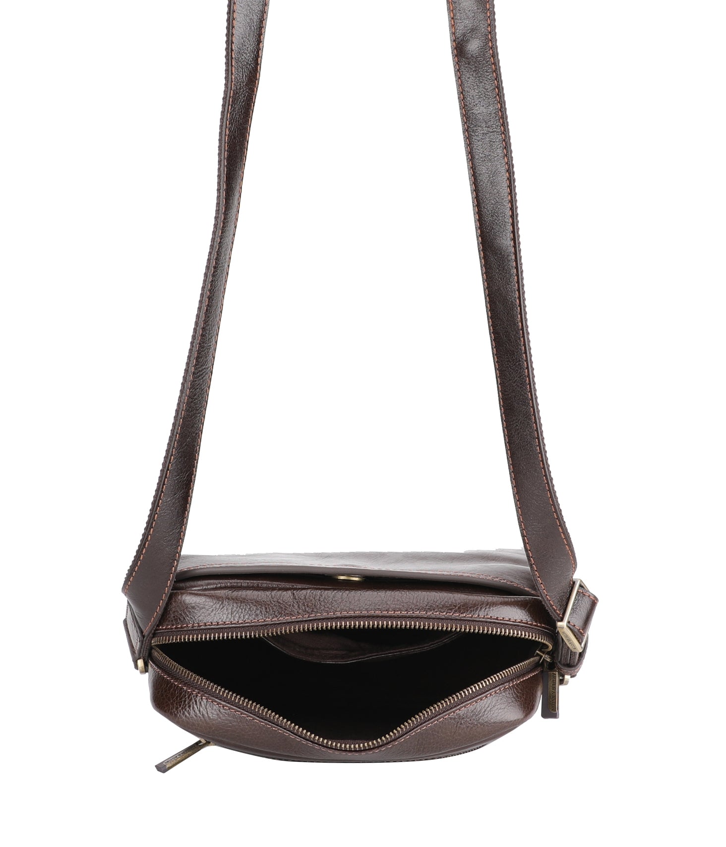 Sac travers Sergio cuir vachette végétal