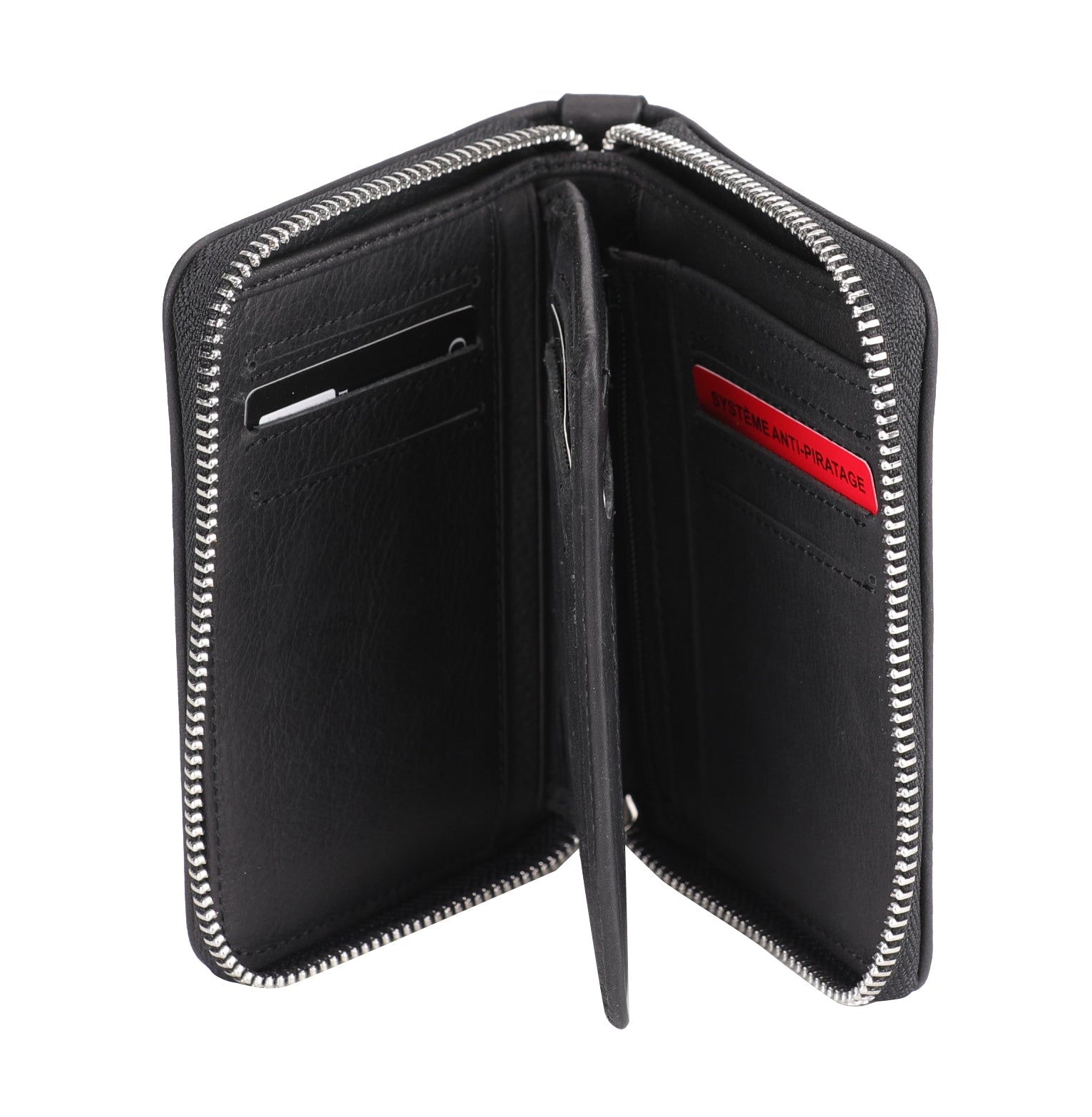 Porte-cartes zippé Tiago Cuir