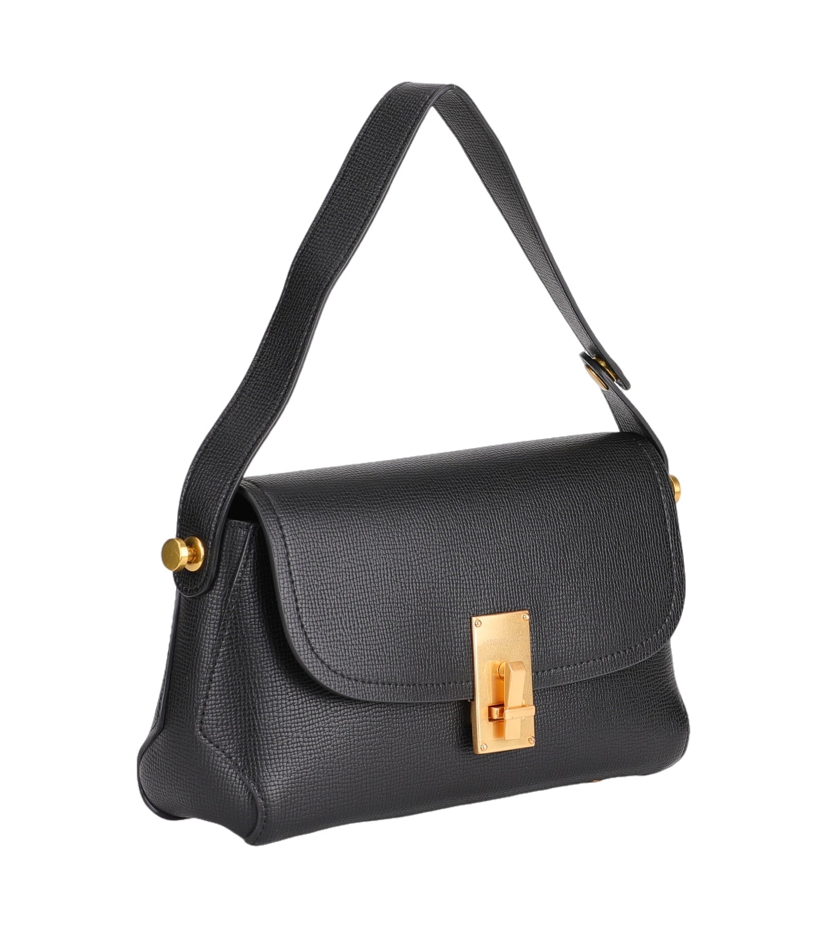 Amber leather shoulder bag