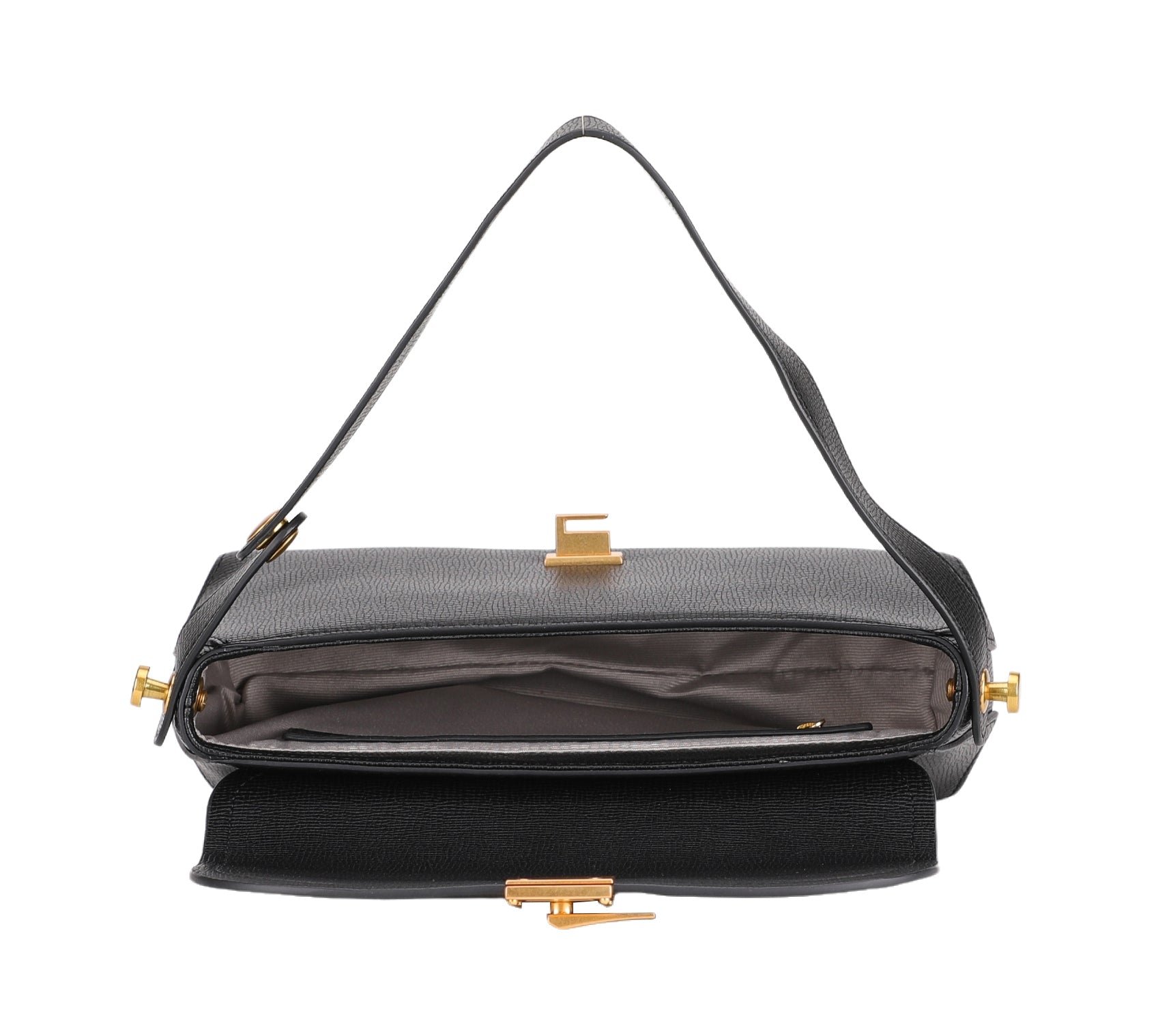 Amber leather shoulder bag