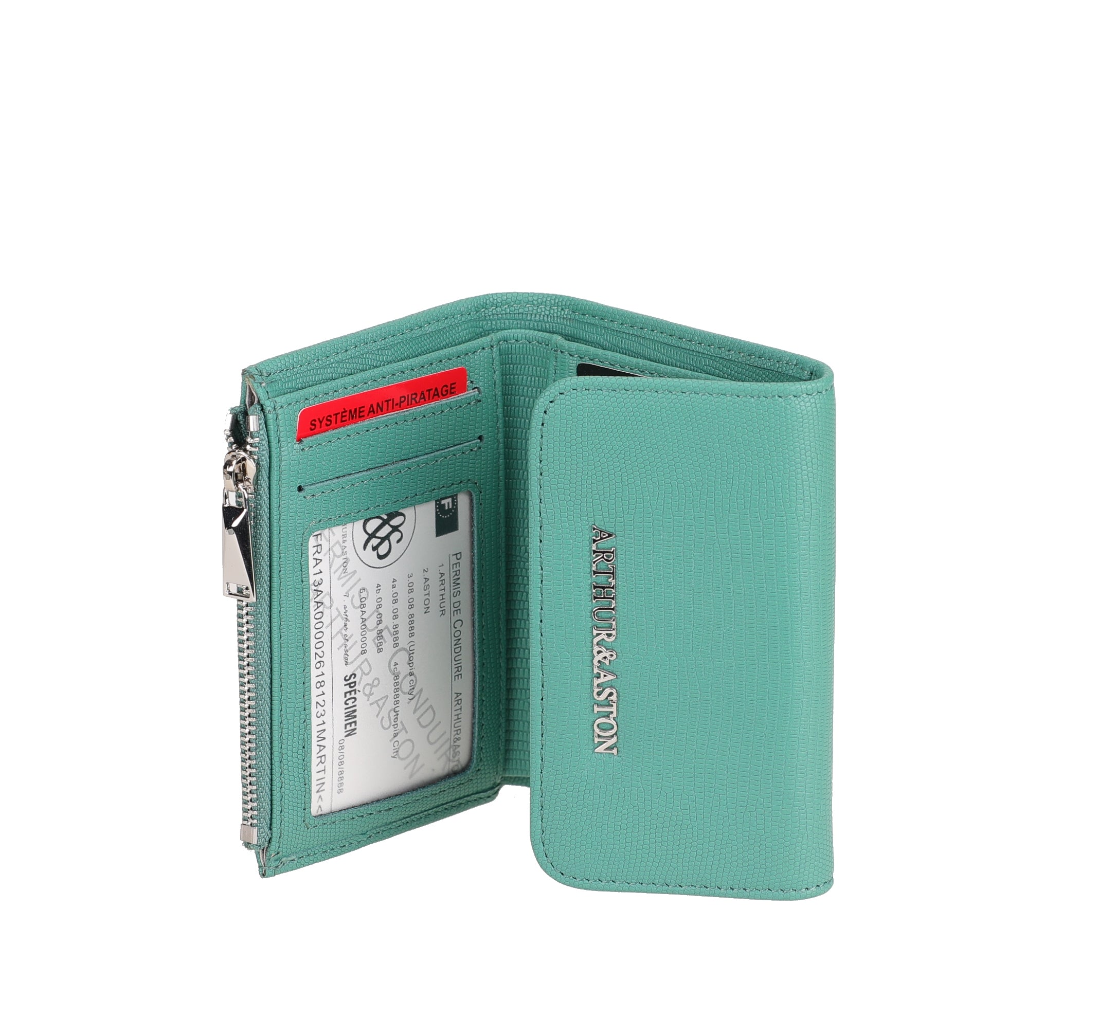 Portefeuille compact cuir Raquel