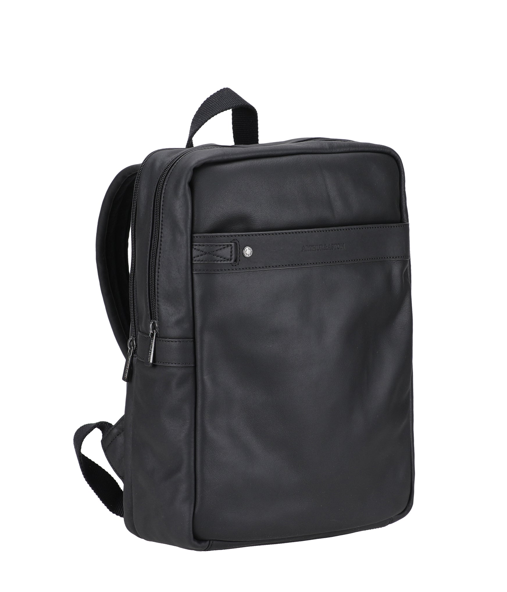Black Leather Backpack 2411-11