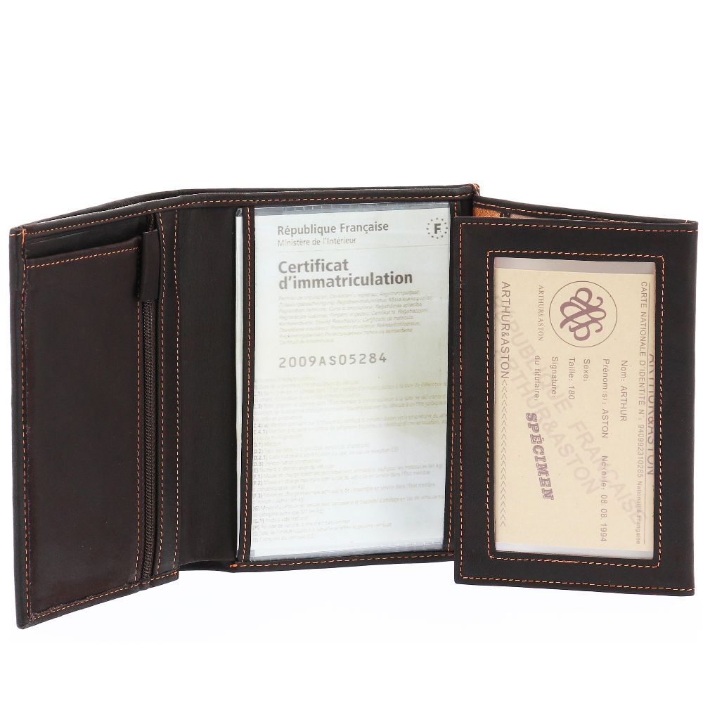 Louis large format oiled leather wallet