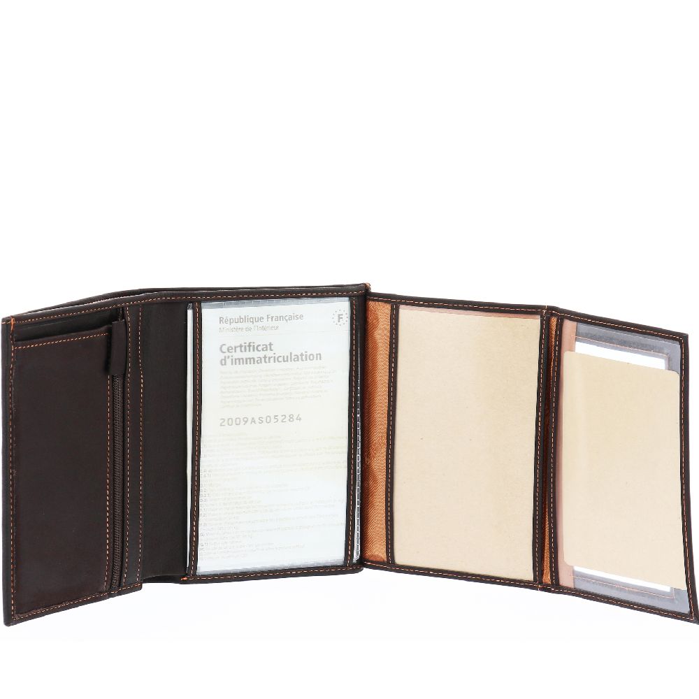 Louis large format oiled leather wallet