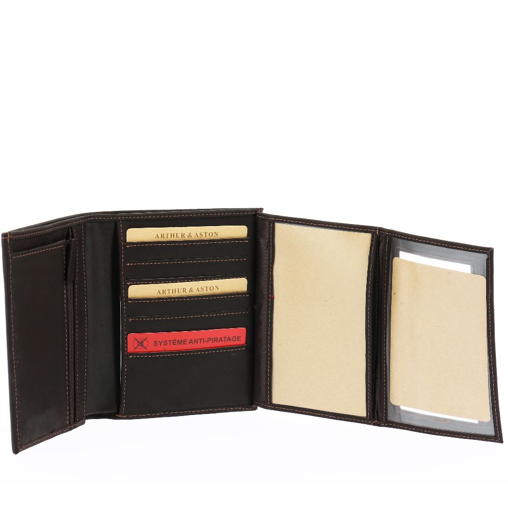 Grand portefeuille Louis en cuir gras