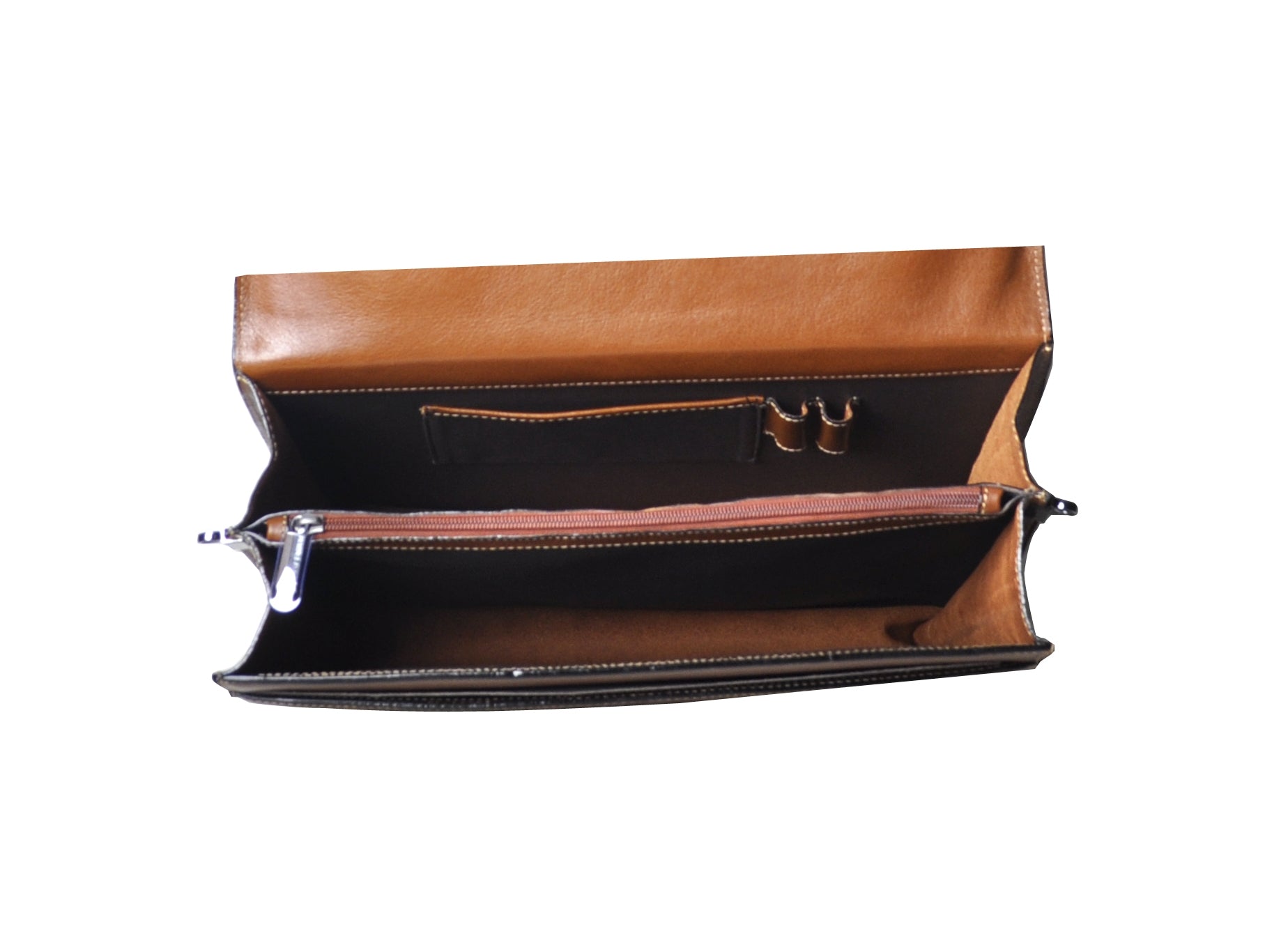 Georges cowhide leather 2-gusset briefcase