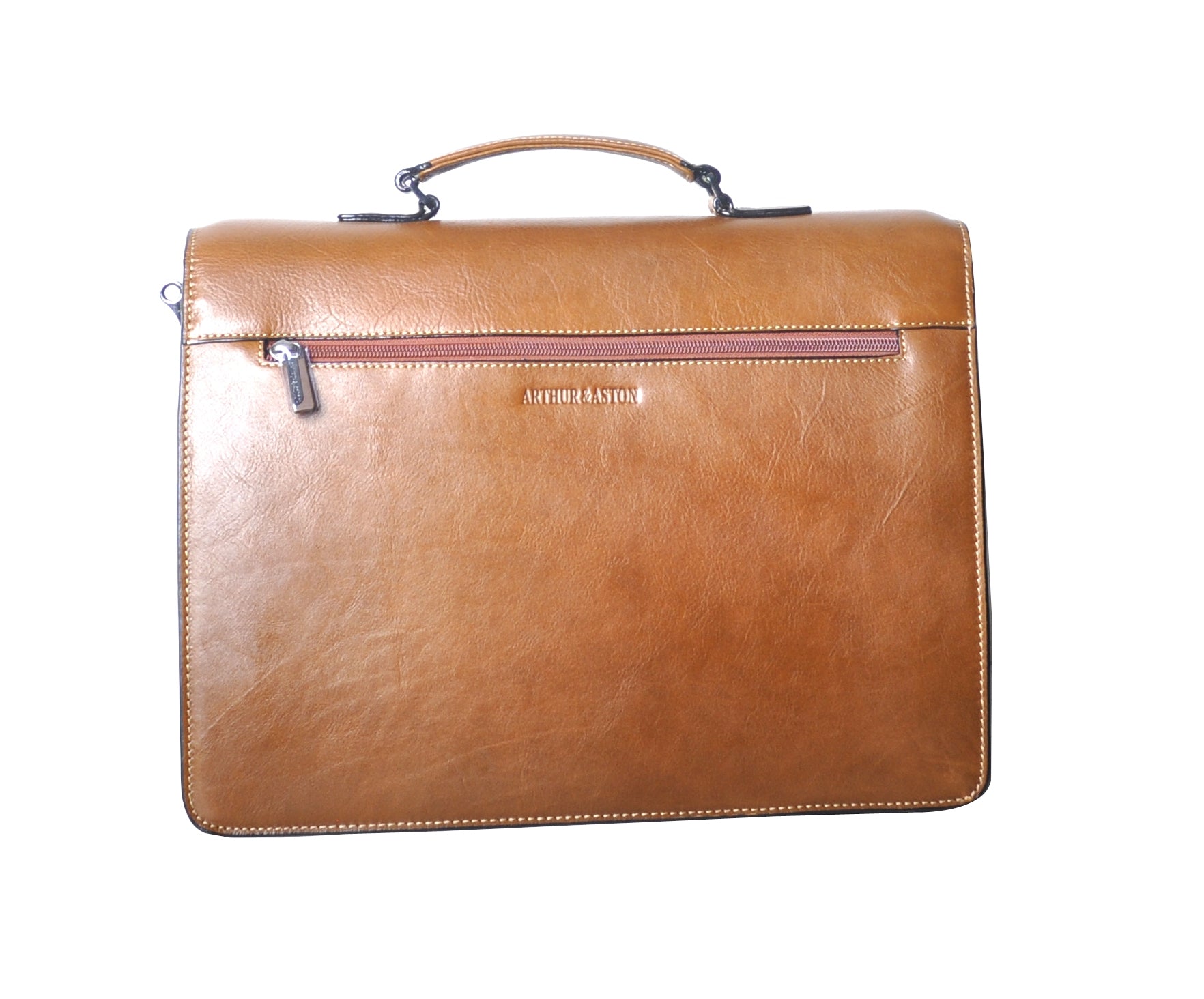 Georges cowhide leather 2-gusset briefcase