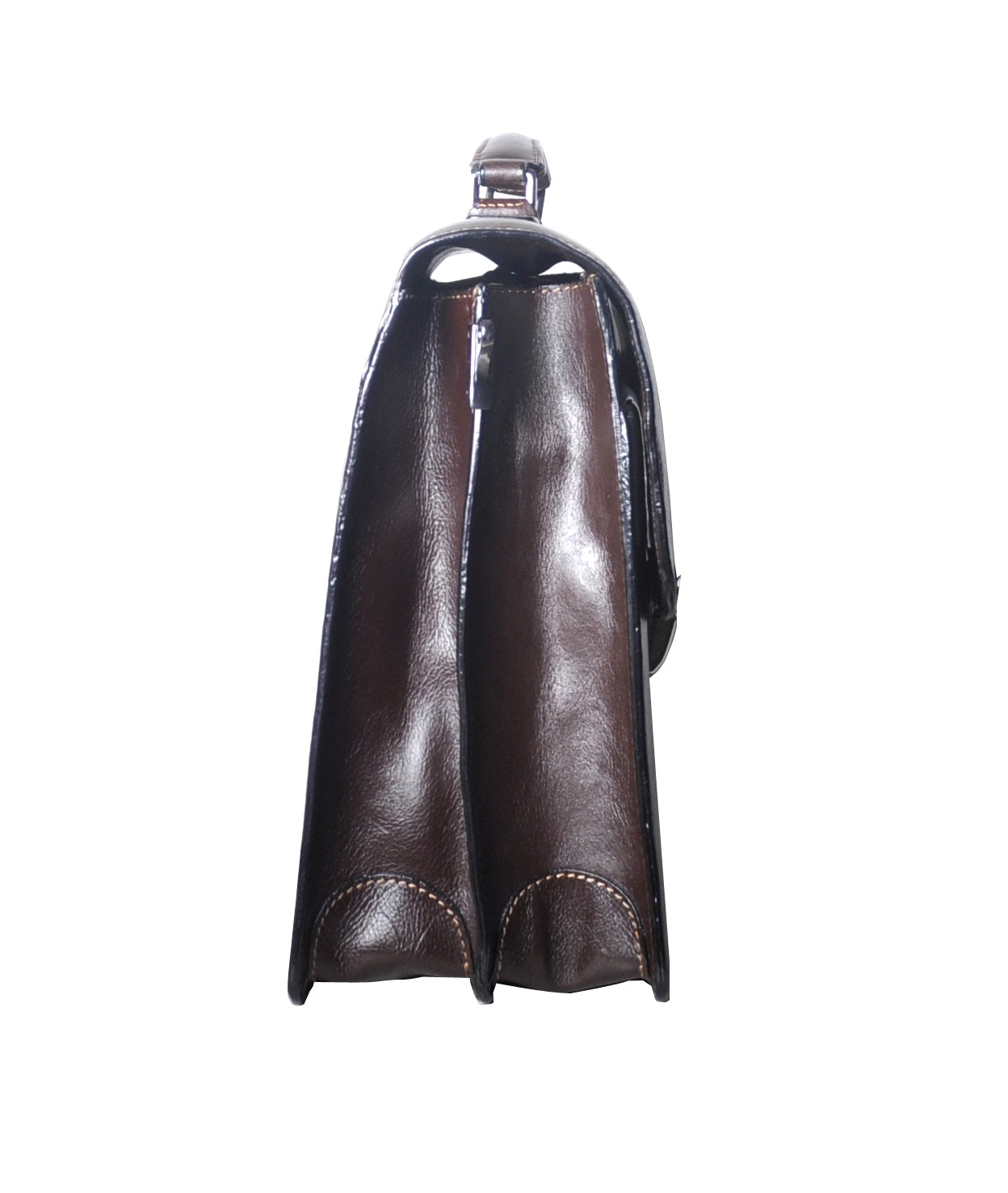 Georges cowhide leather 2-gusset briefcase