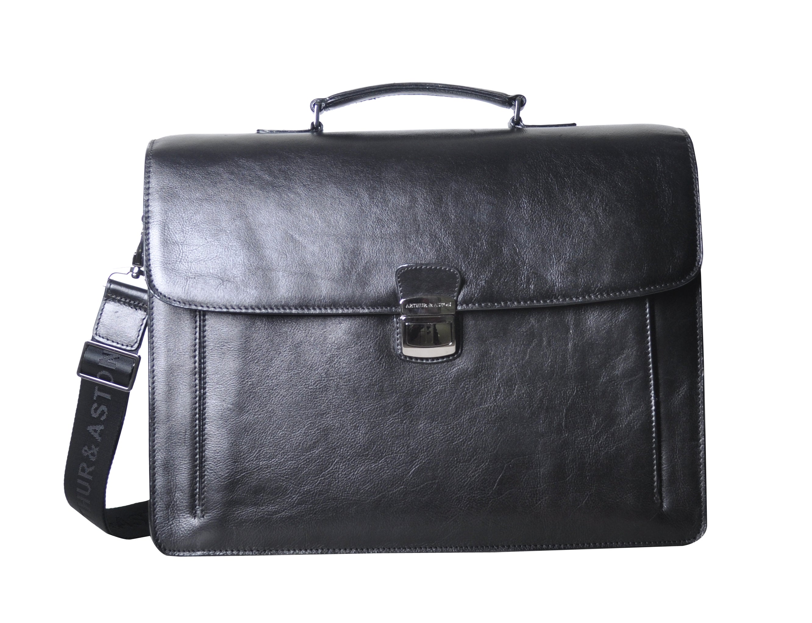 Georges cowhide leather 2-gusset briefcase