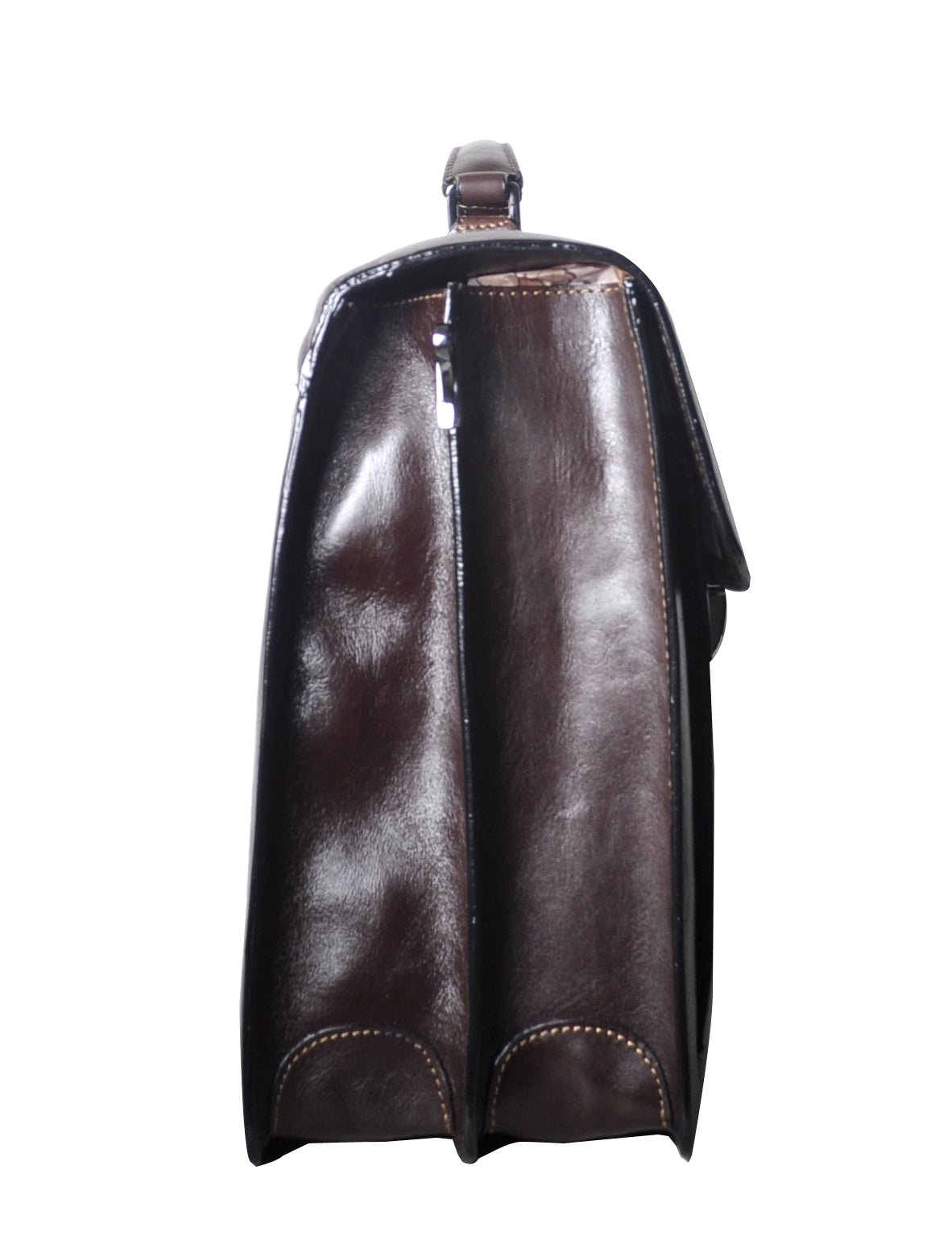 Georges cowhide leather 2-gusset briefcase