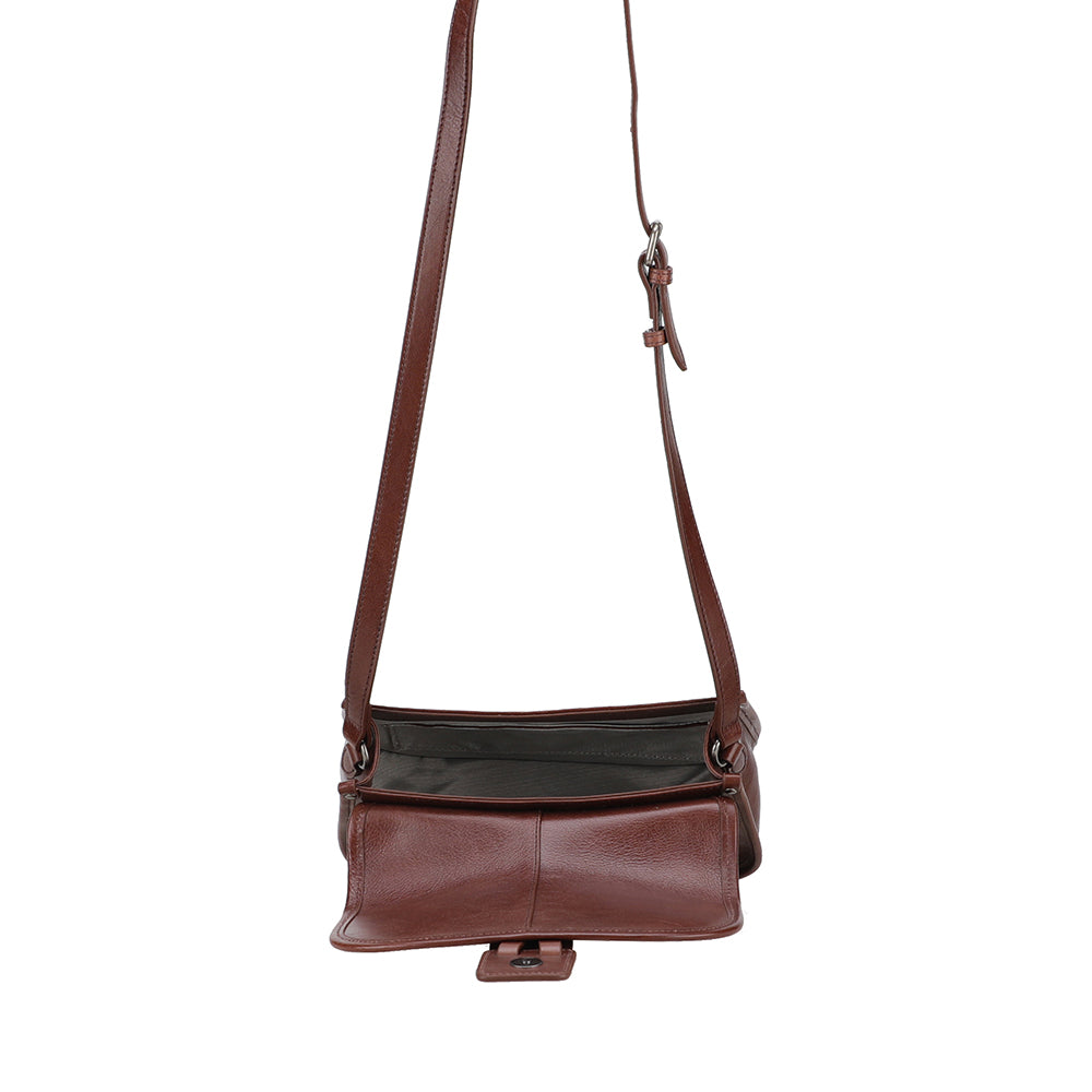 Sac bandoulière à rabat S Edith Cuir