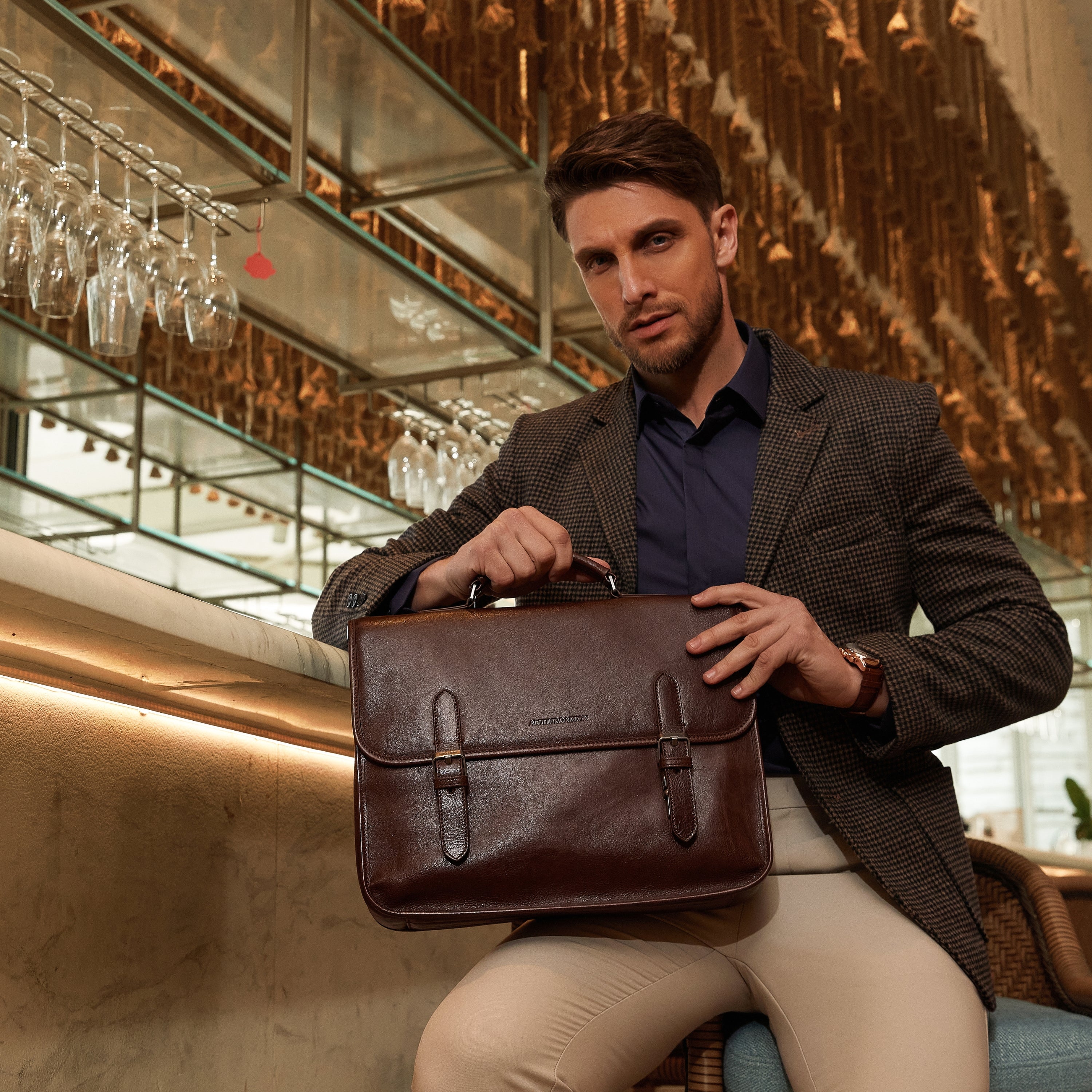 Cartable cuir femme arthur et aston store