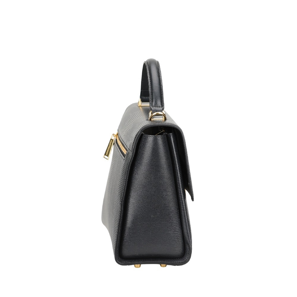 Sac à main L en cuir Margot
