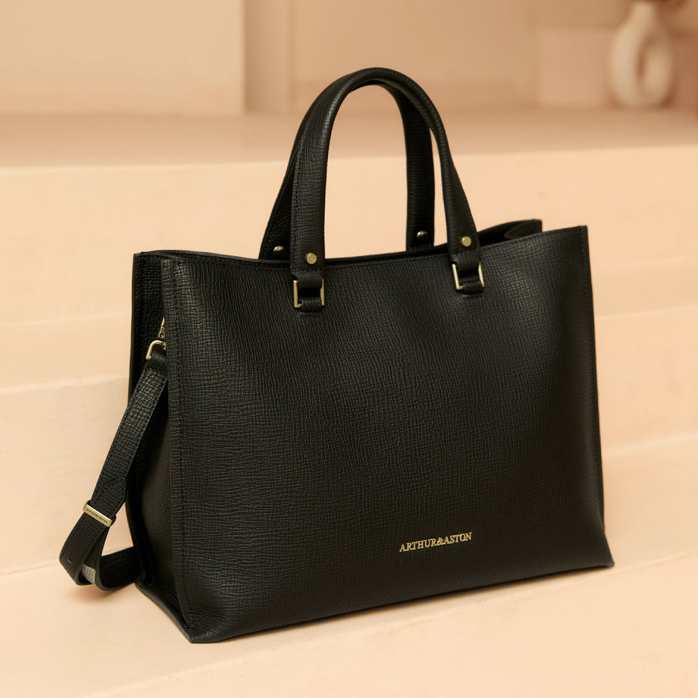 Grand sac porté main Nora en cuir