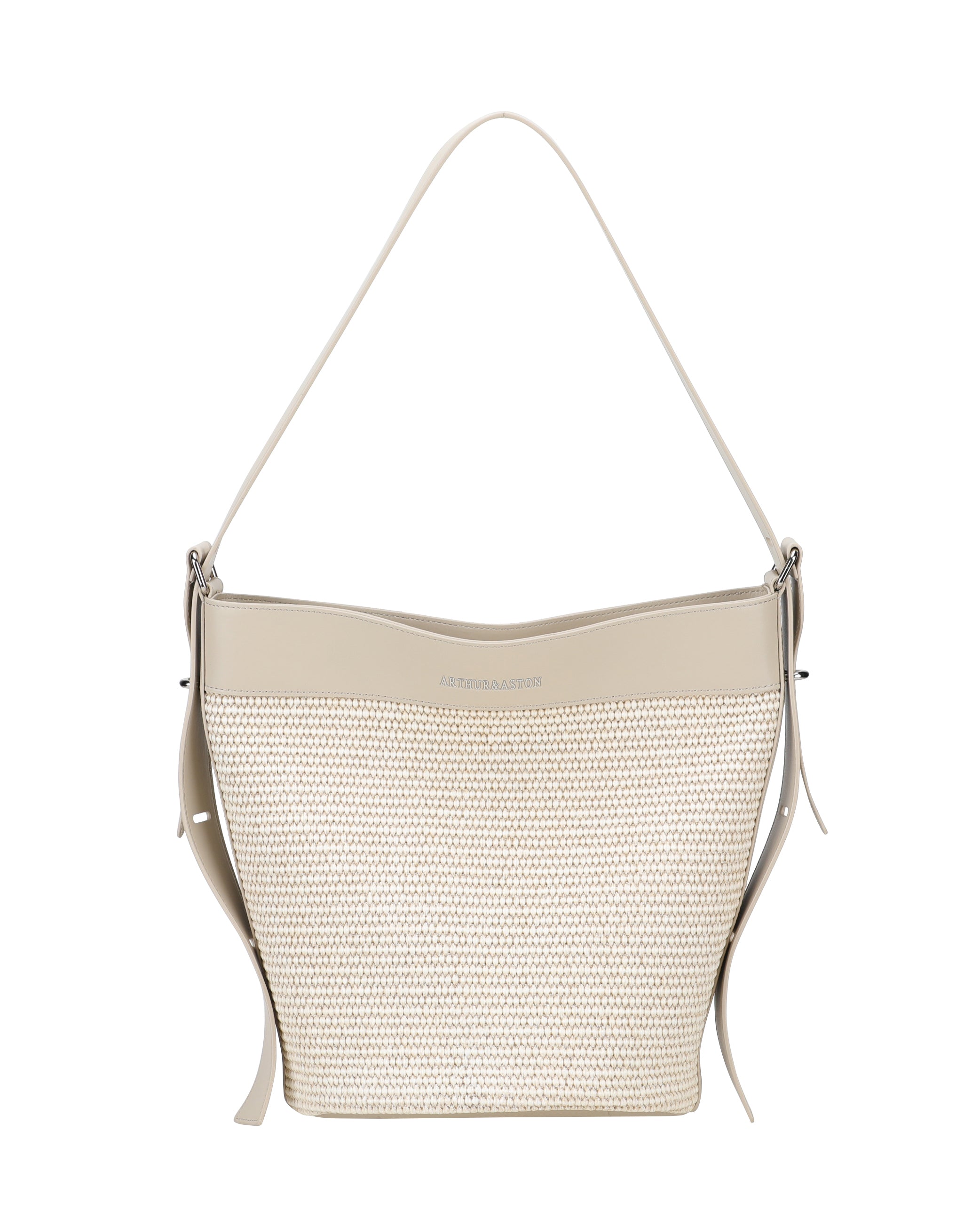 Sac seau porté épaule Agathe en Paille
