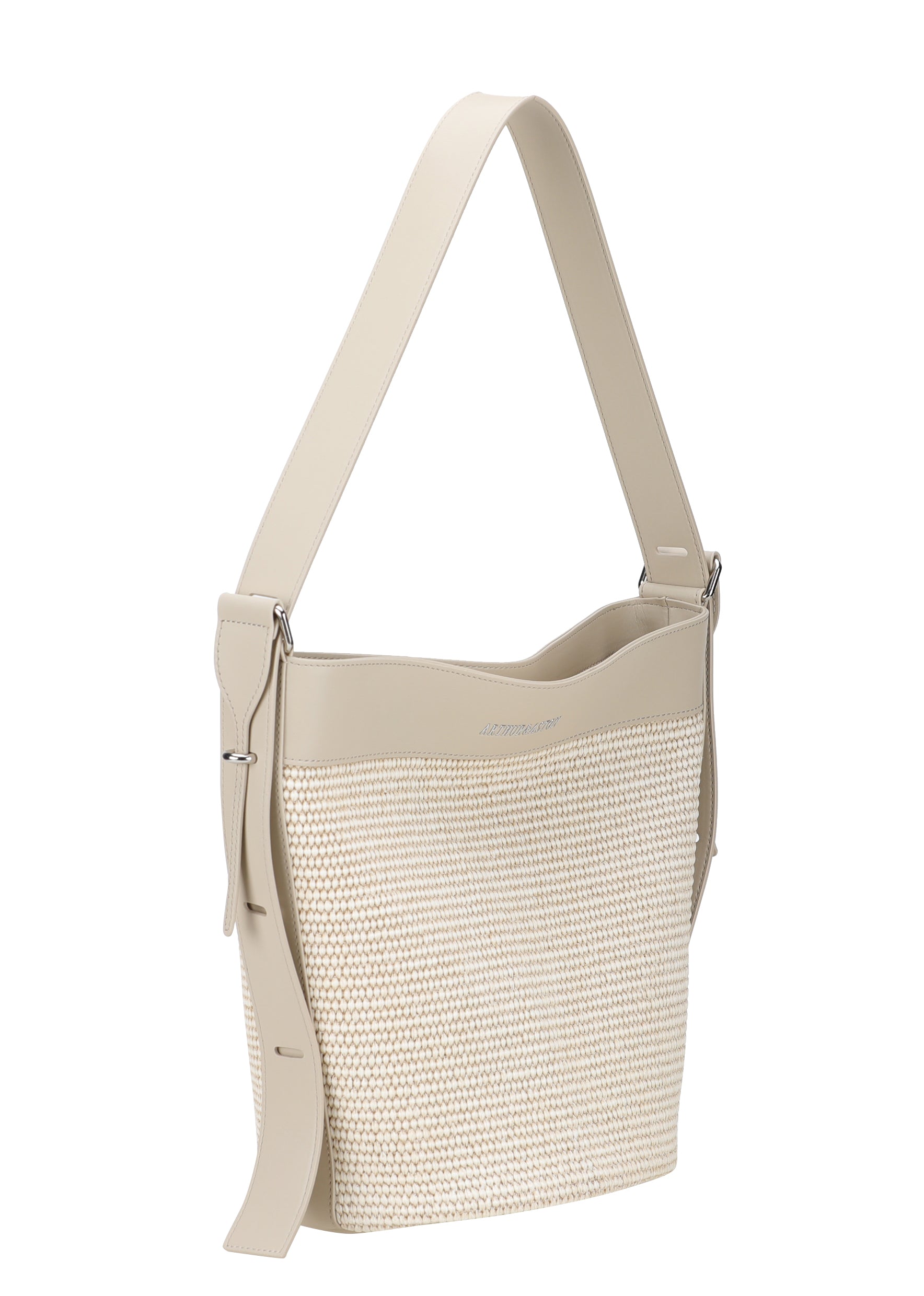 Sac seau porté épaule Agathe en Paille
