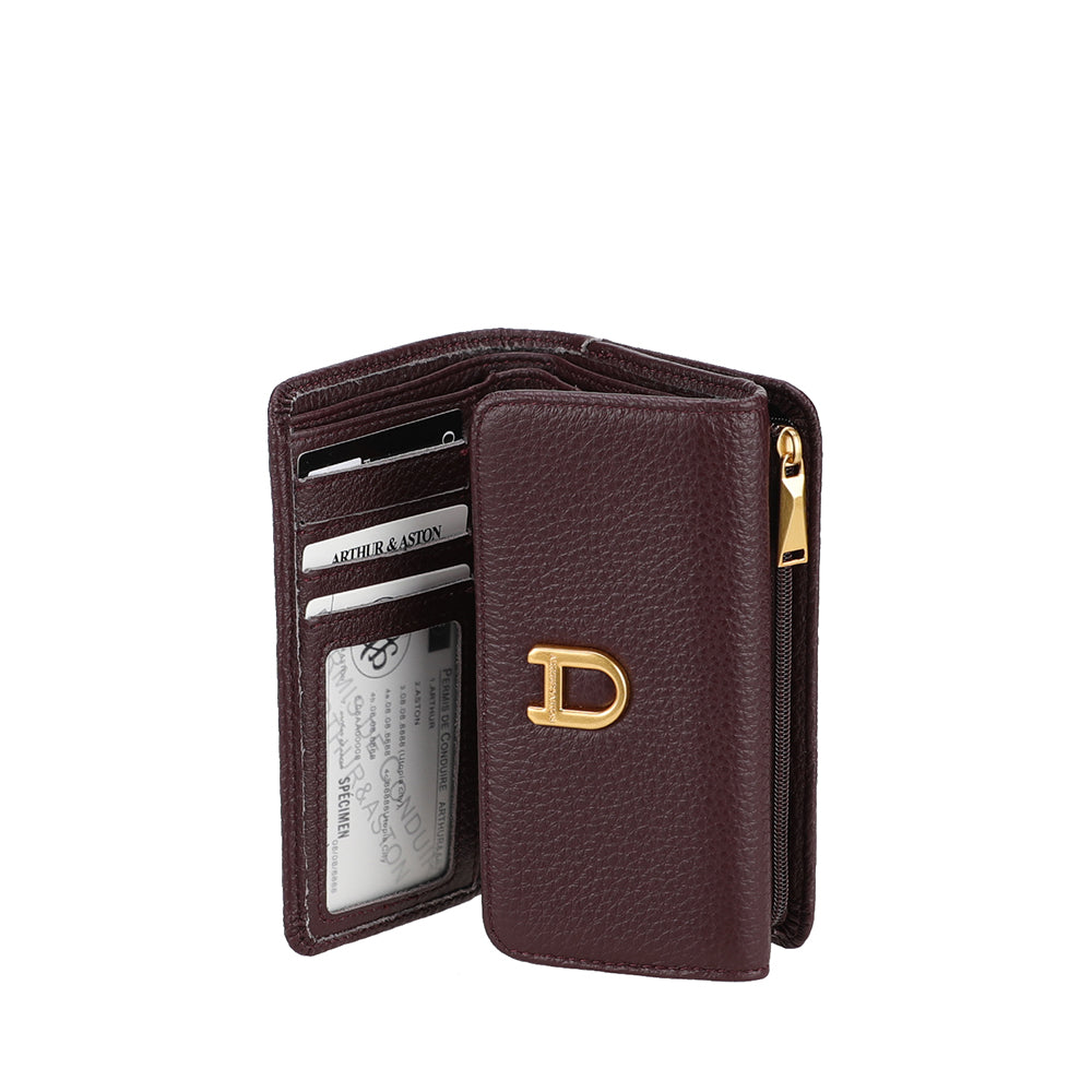 Portefeuille compact cuir Camille