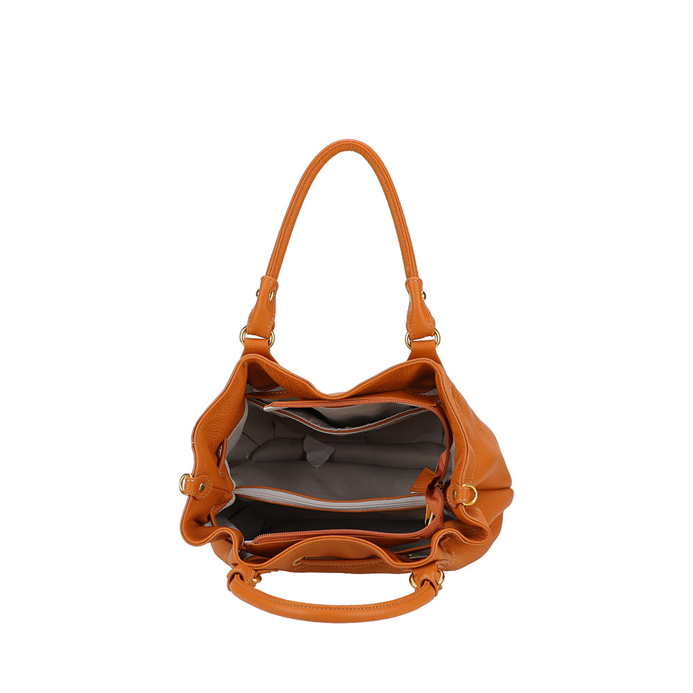 M Camille leather shoulder bag