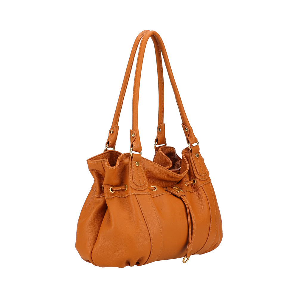L Camille leather shoulder bag