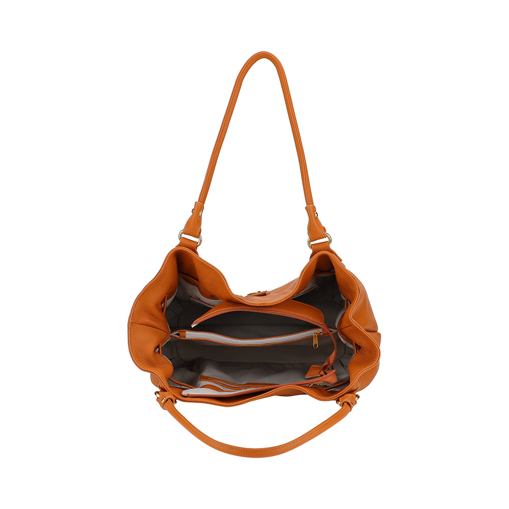 L Camille leather shoulder bag