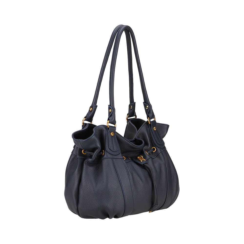 L Camille leather shoulder bag