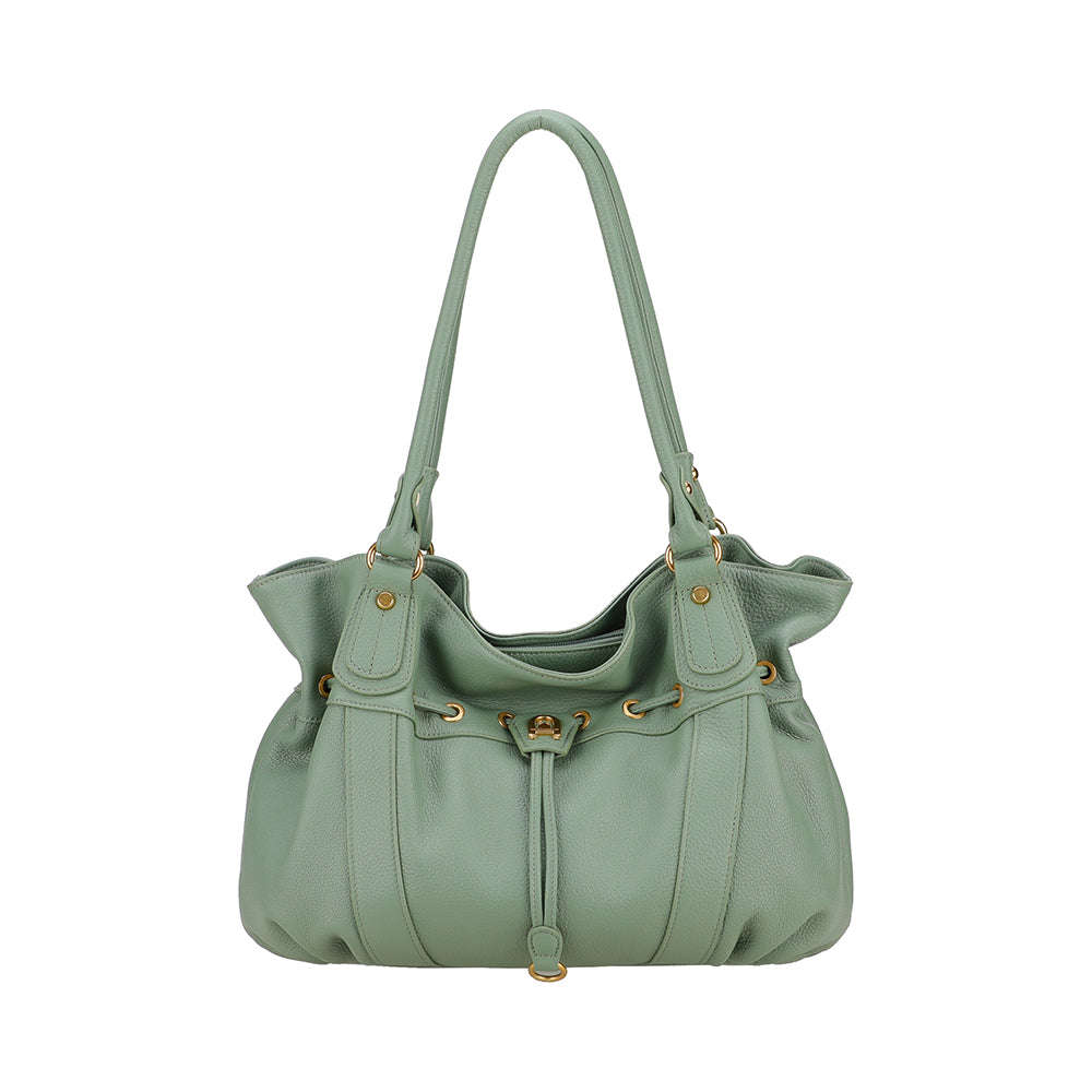 L Camille leather shoulder bag